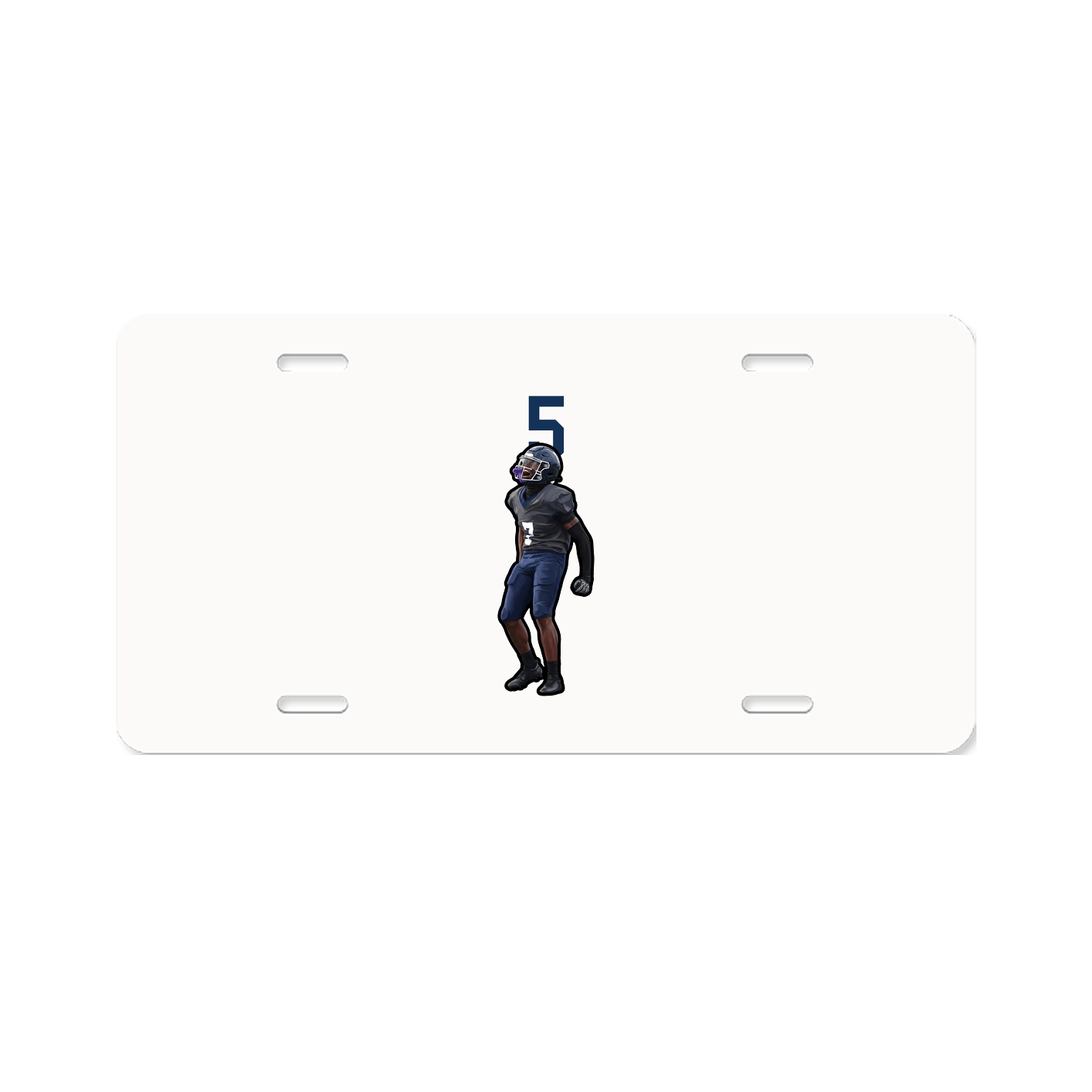 License Plate — Number Top in Classic