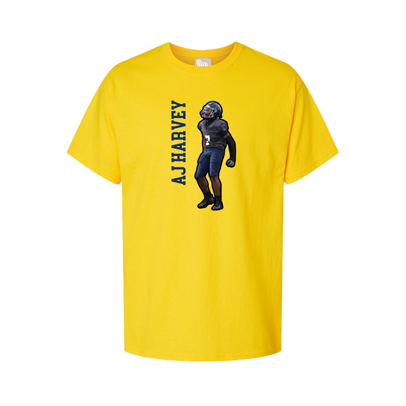 Youth Tee — Name Vertical in Gold