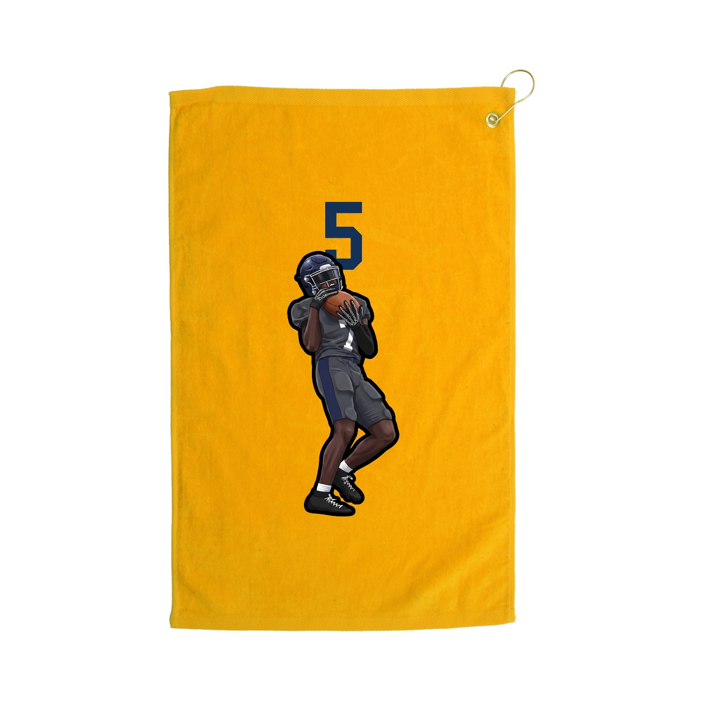 Golf Towel — Number Top in Gold