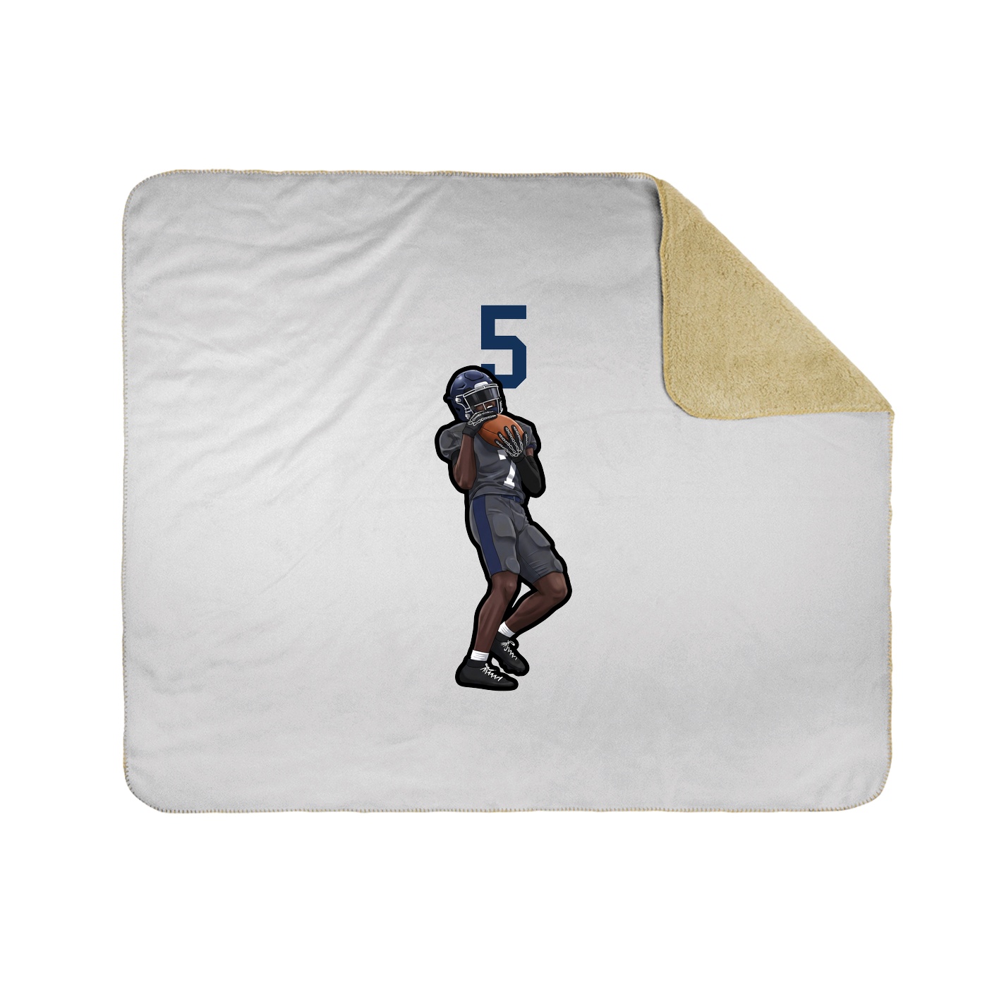 Throw Blanket — Number Top in White