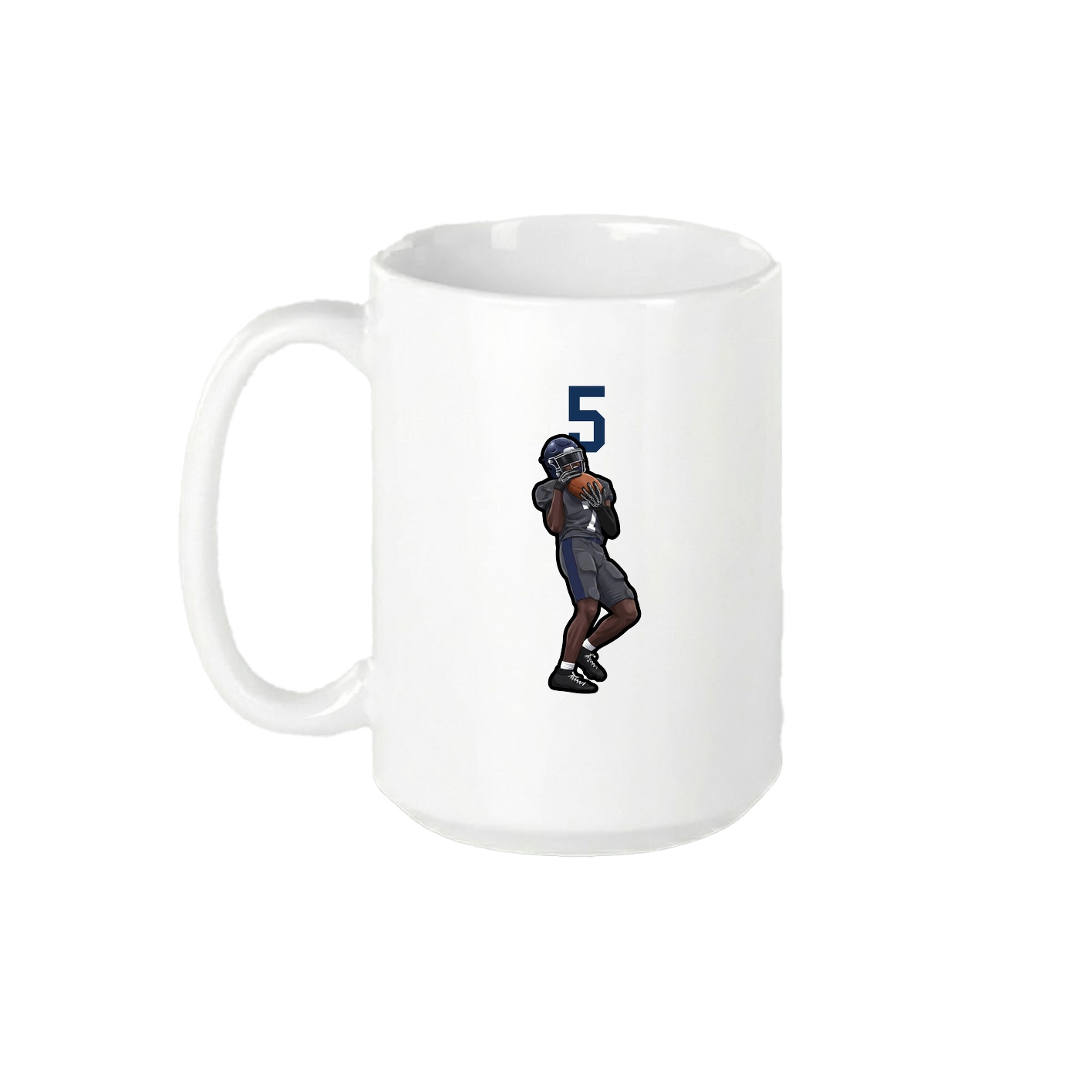 15oz Coffee Mug — Number Top in White