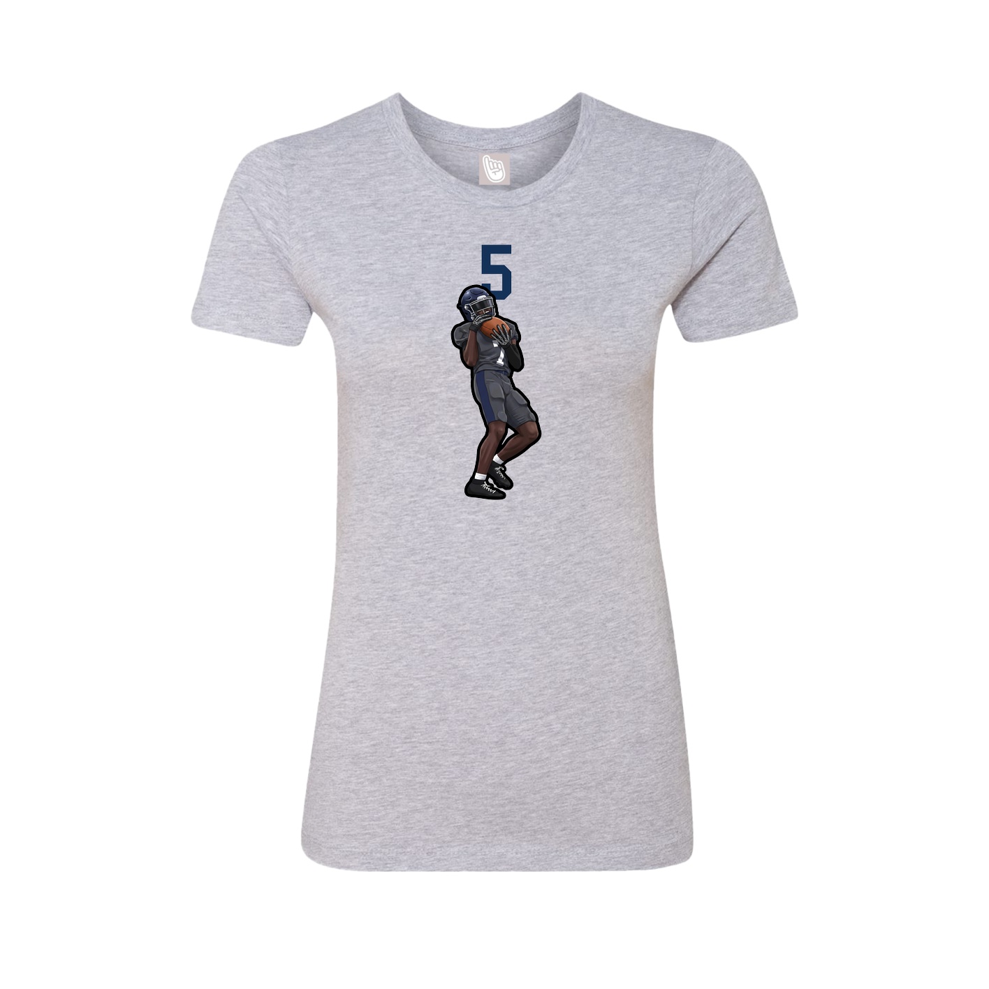 Womens Tee — Number Top in Grey