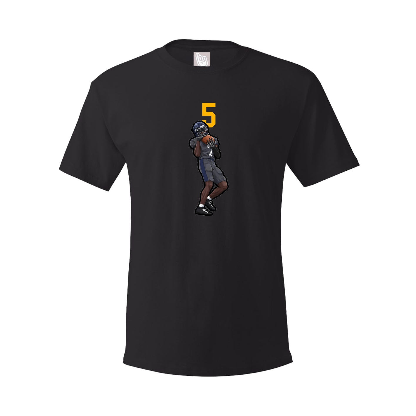 Youth Tee — Number Top in Black
