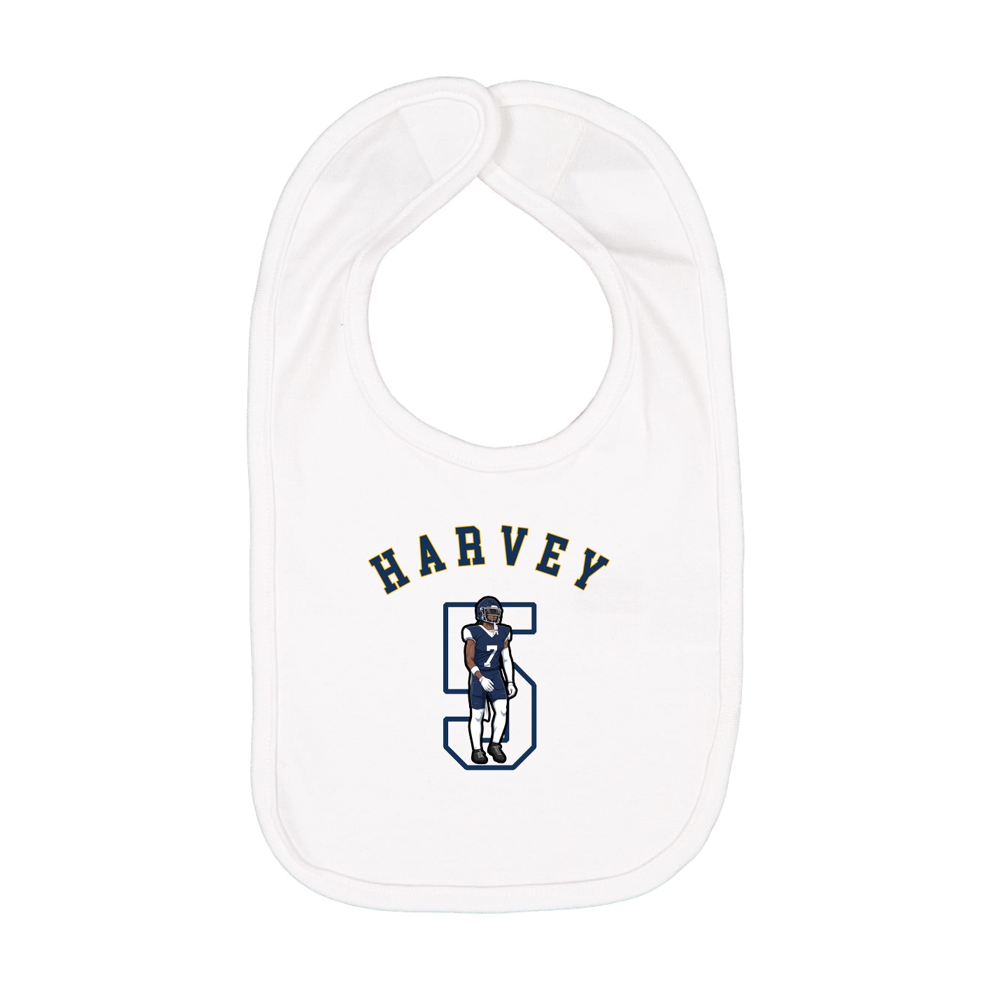 Infant Bib — Shirsey Arch in White