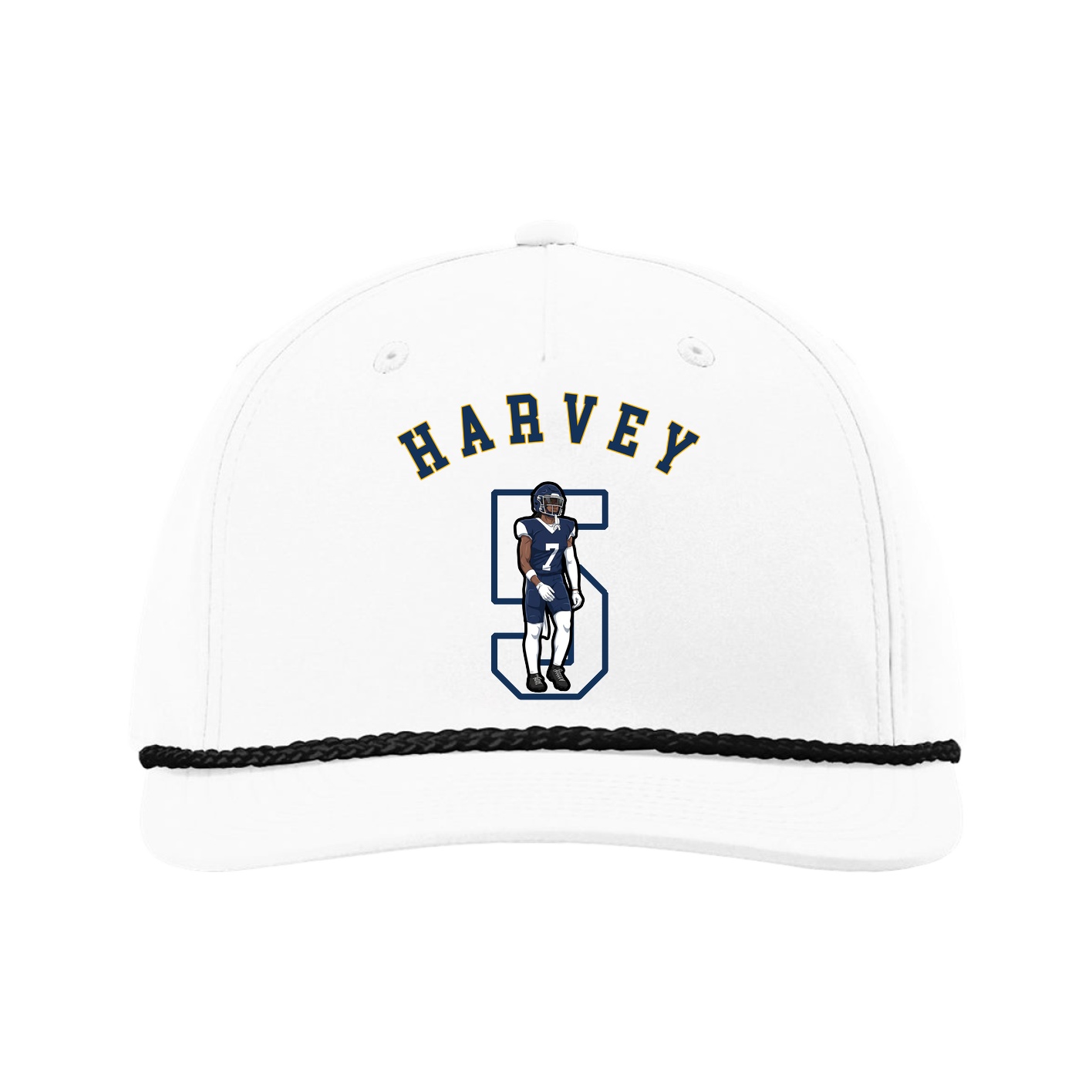 Five-Panel Classic Rope Cap — Shirsey Arch in White