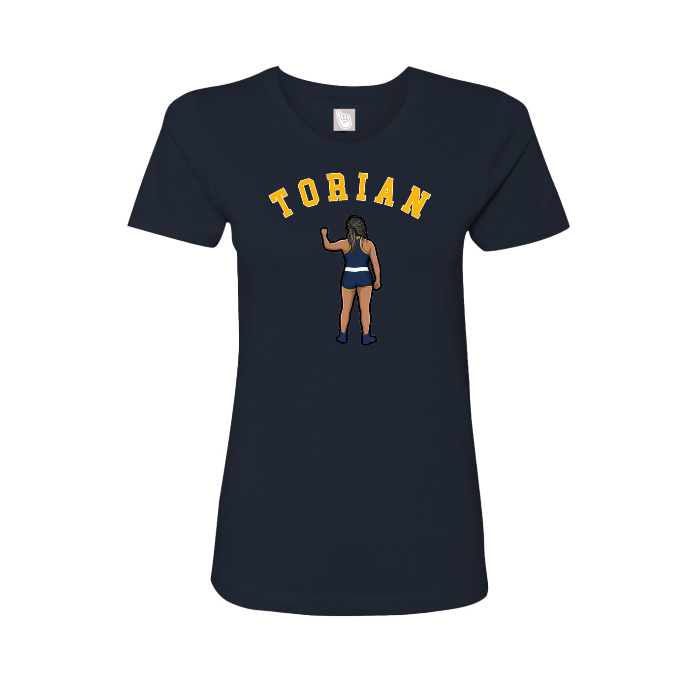 Fitted Women's Tee — Shirsey Arch in Navy
