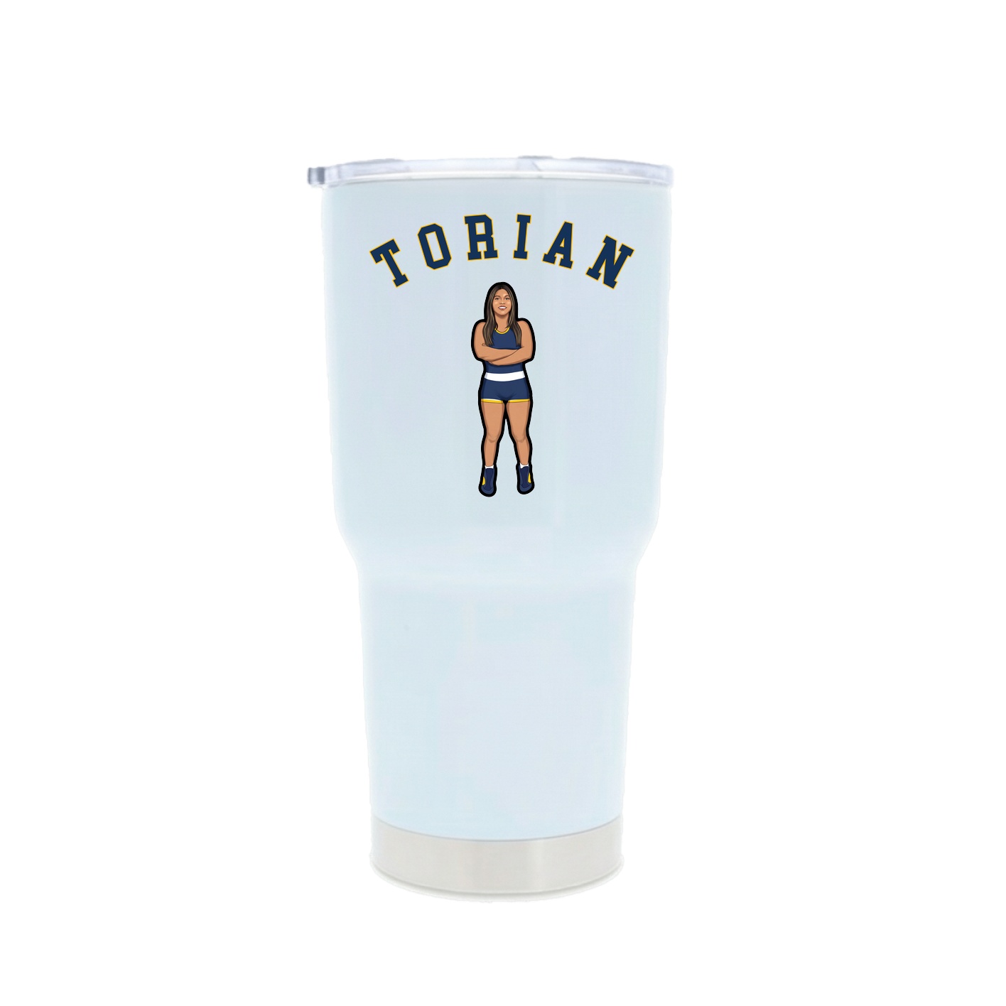 30oz Stainless Steel Tumbler — Shirsey Arch in White