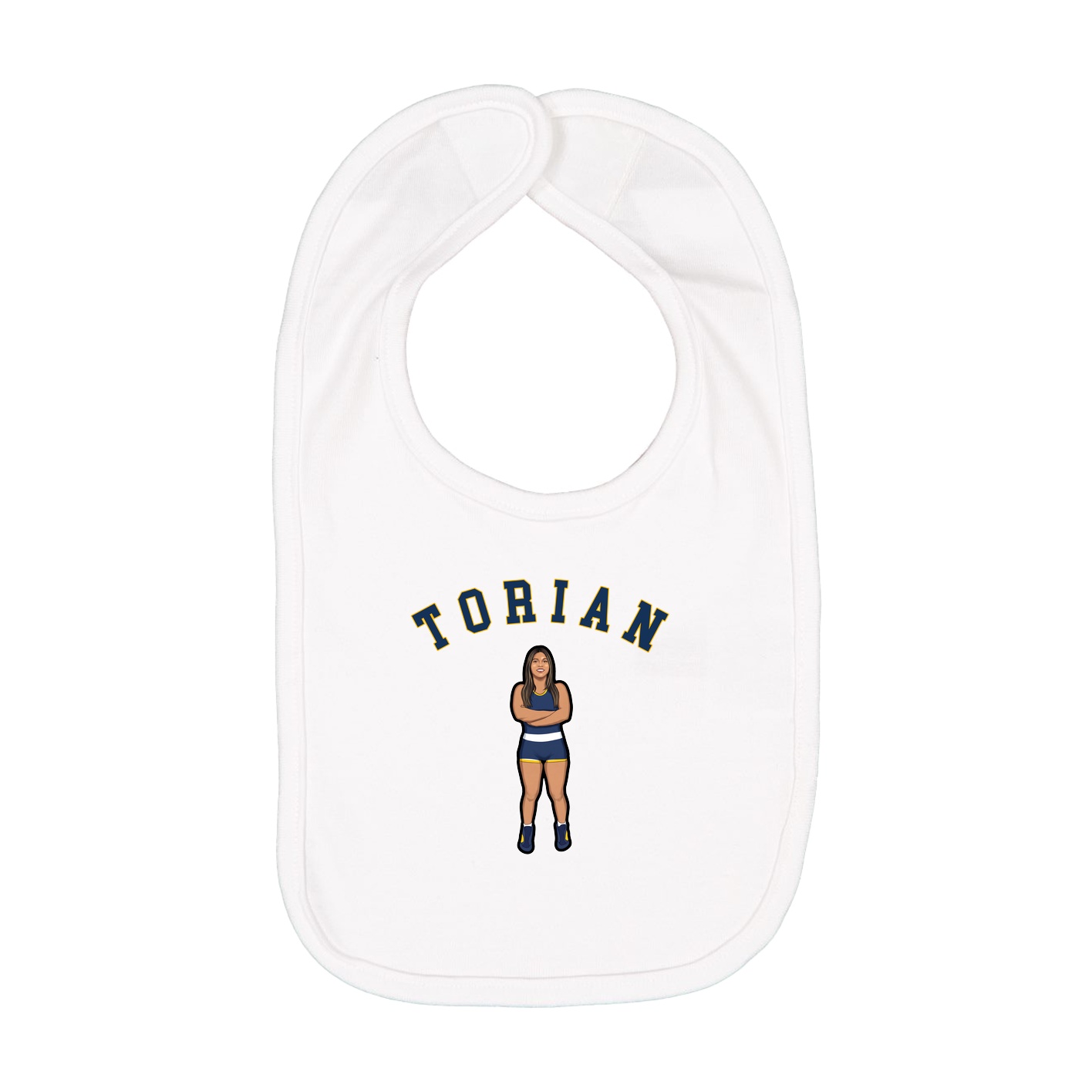 Infant Bib — Shirsey Arch in White
