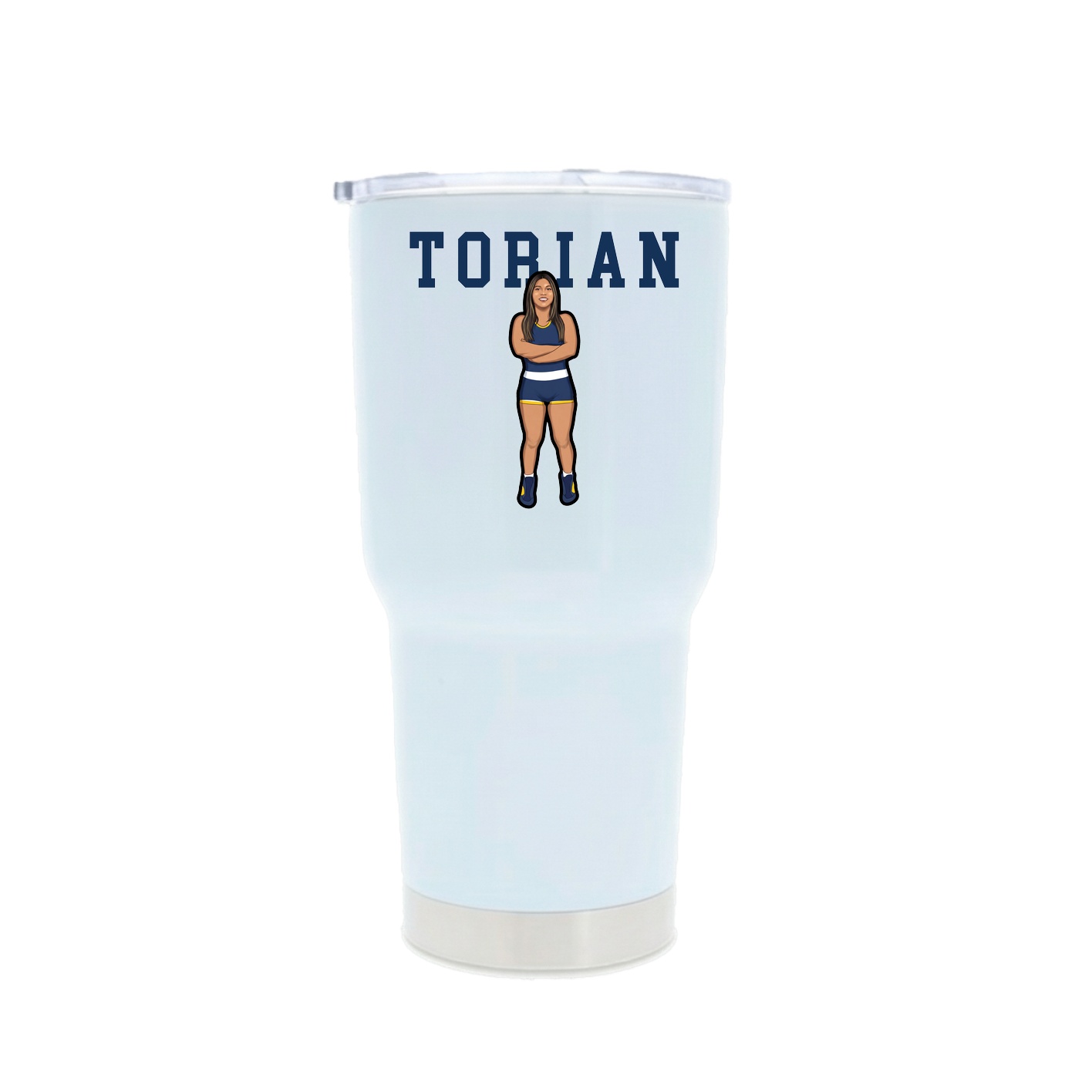 30oz Stainless Steel Tumbler — Shirsey in White