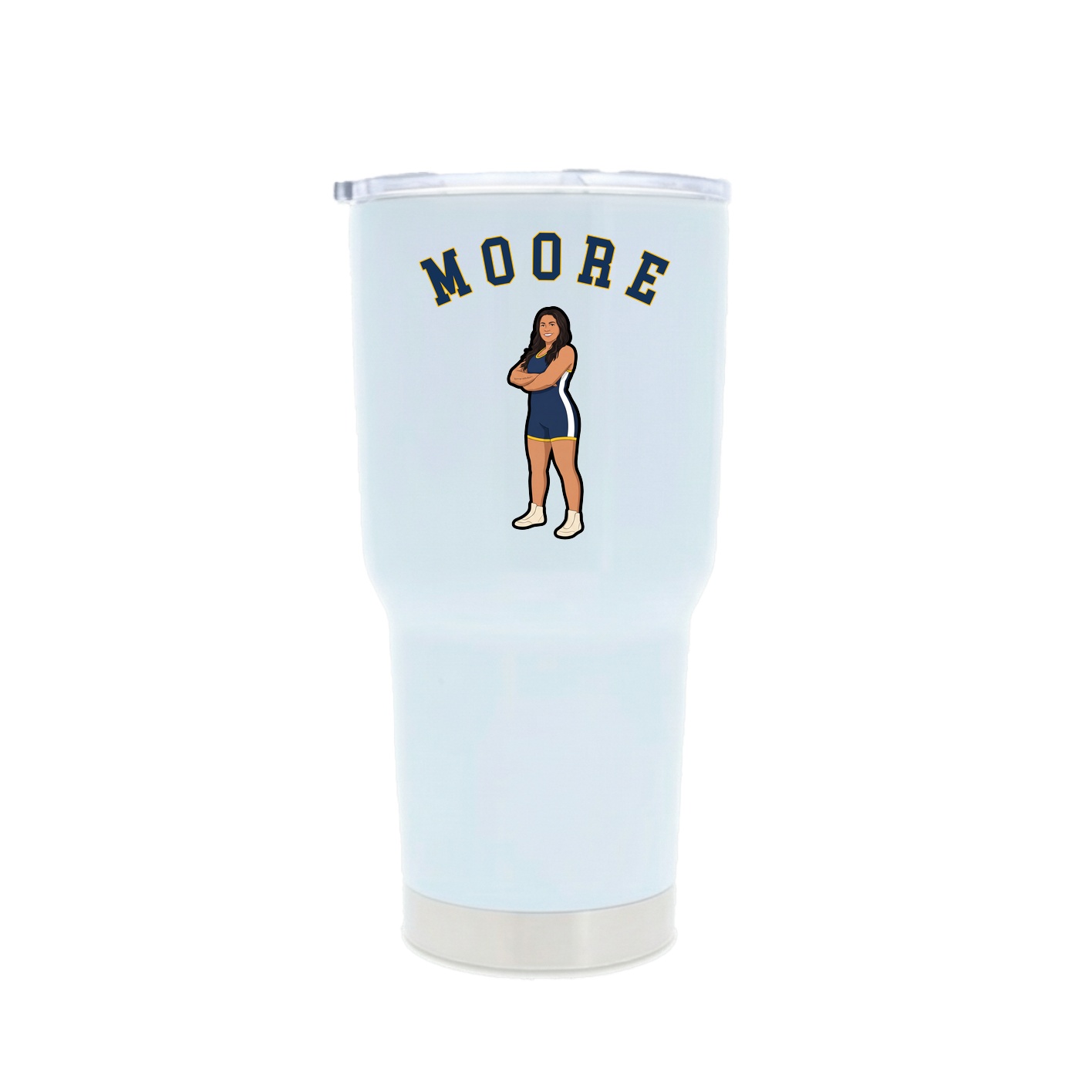 30oz Stainless Steel Tumbler — Shirsey Arch in White