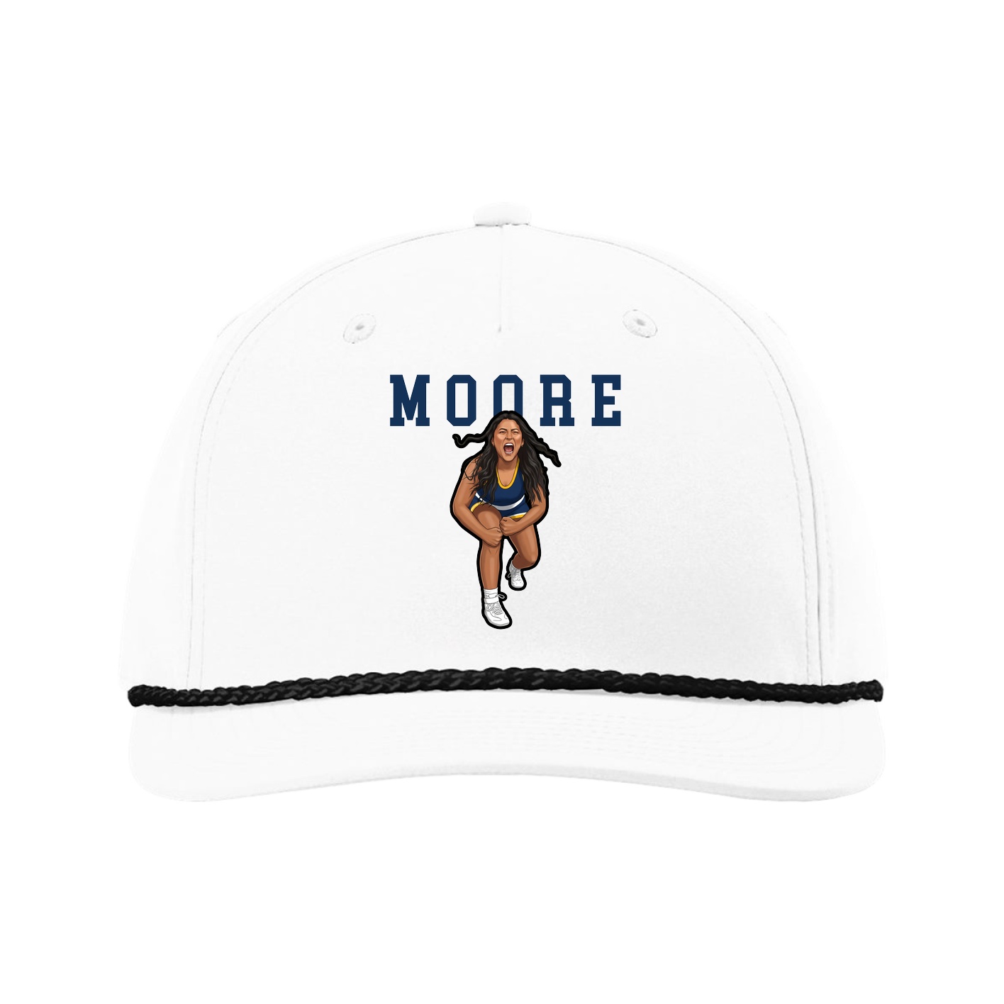 Five-Panel Classic Rope Cap — Shirsey in White