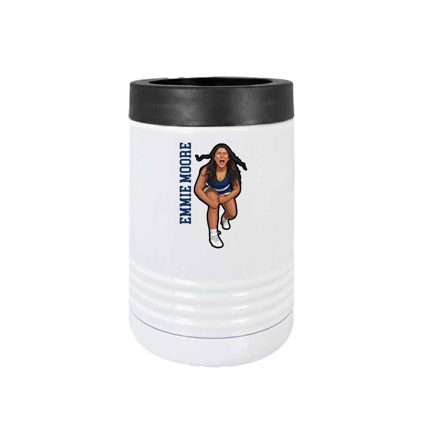 Beverage Holder — Name Vertical in White