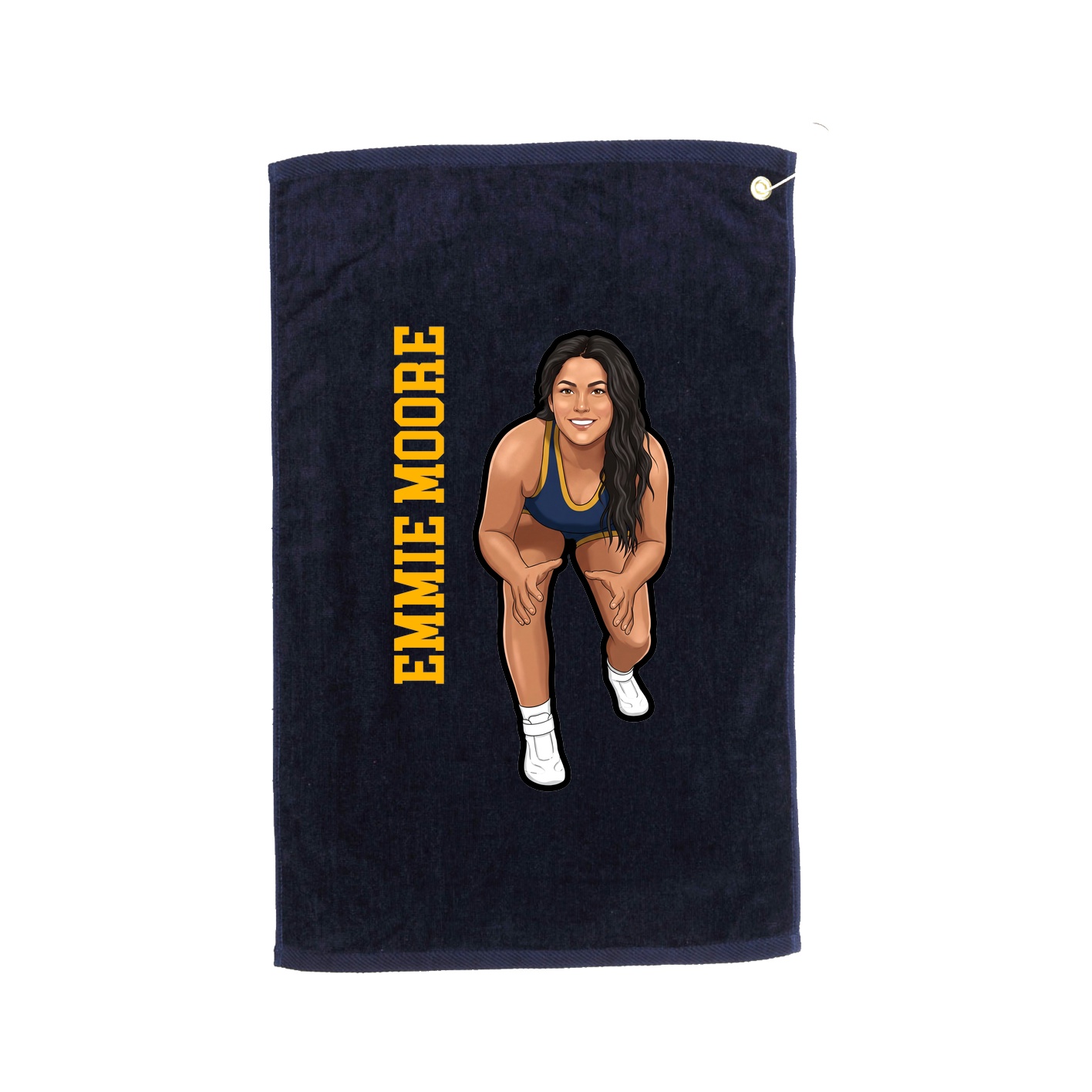 Golf Towel — Name Vertical in Navy