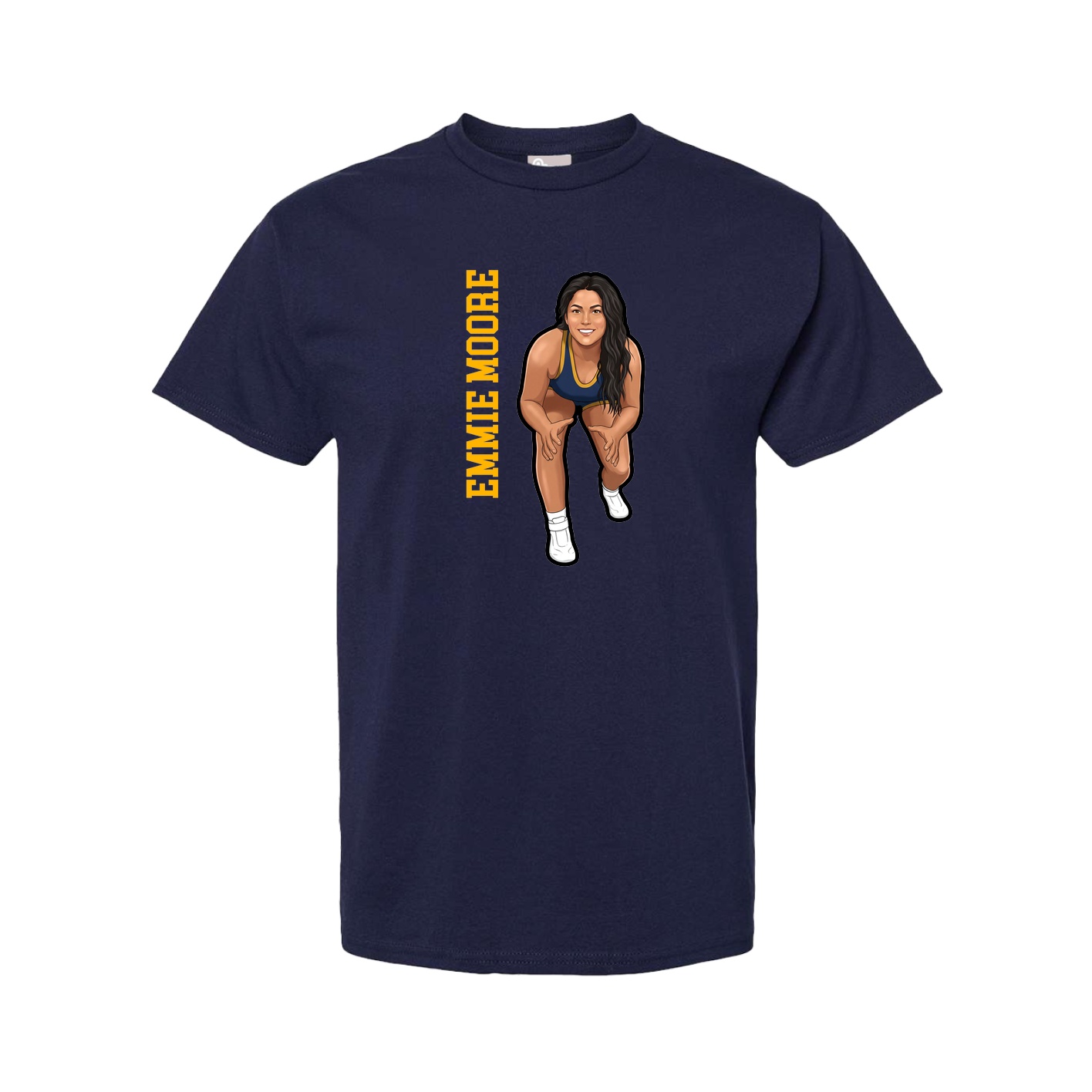 Youth Tee — Name Vertical in Navy