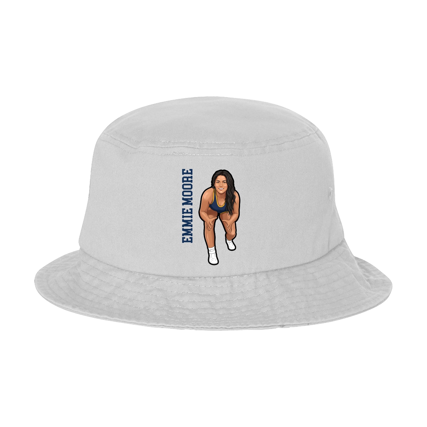 Bucket Cap — Name Vertical in White