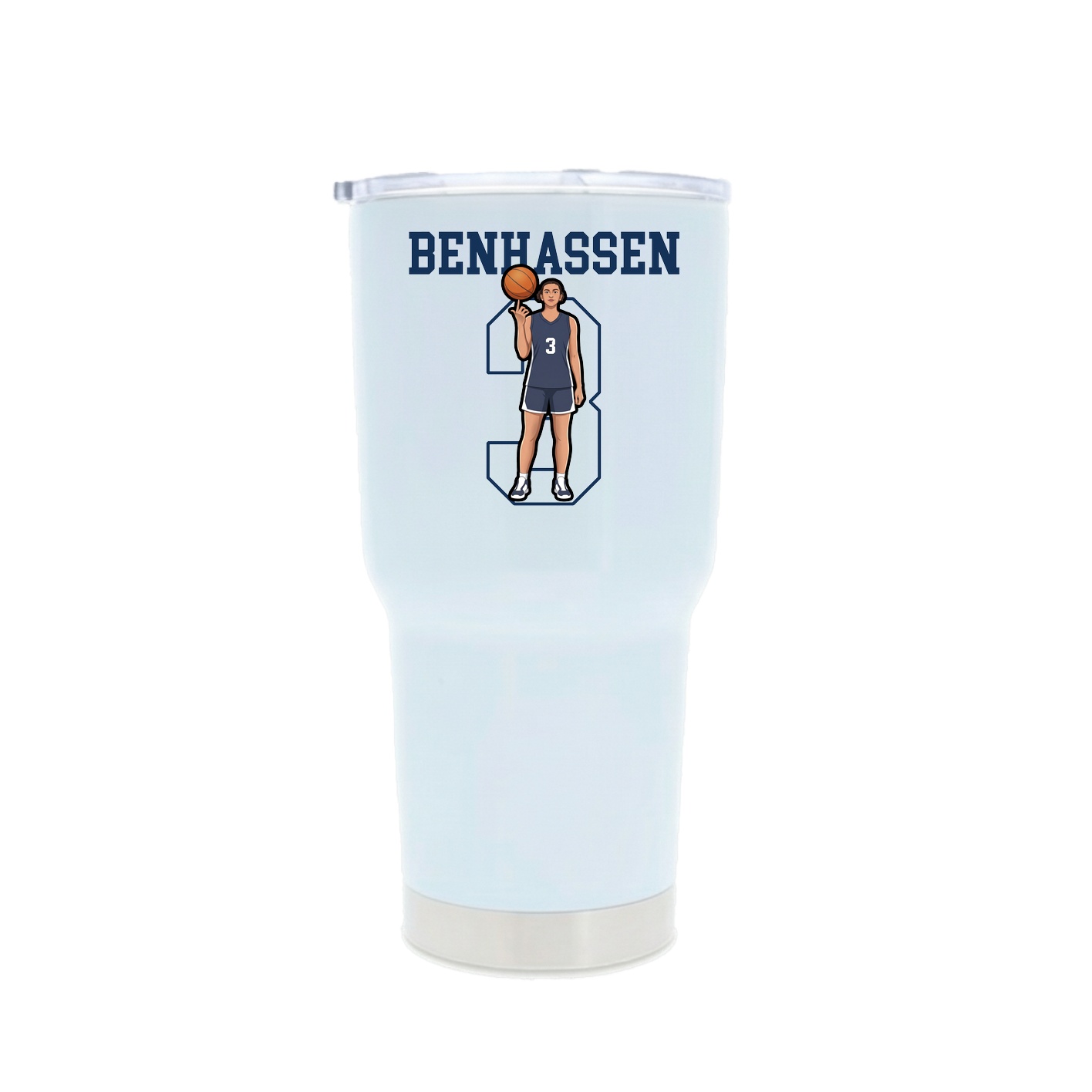 30oz Stainless Steel Tumbler — Shirsey in White