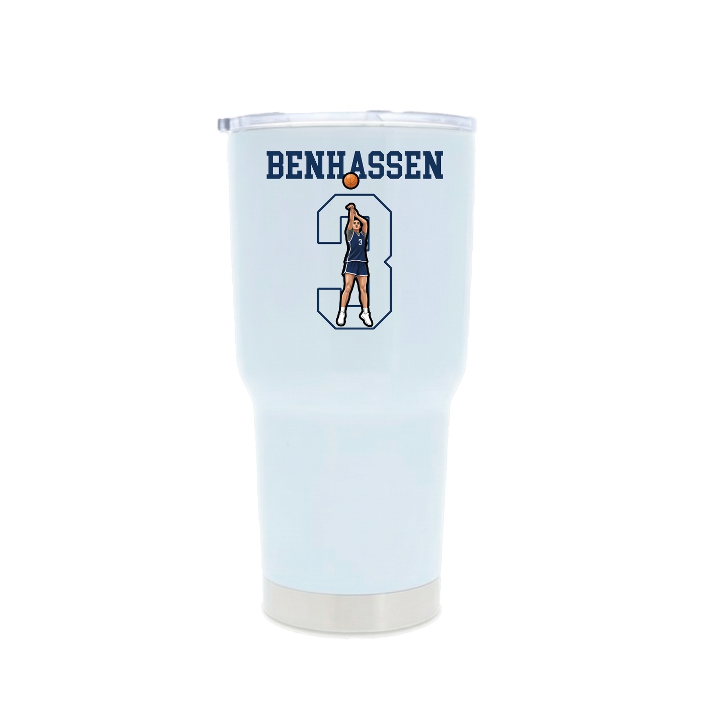 30oz Stainless Steel Tumbler — Shirsey in White