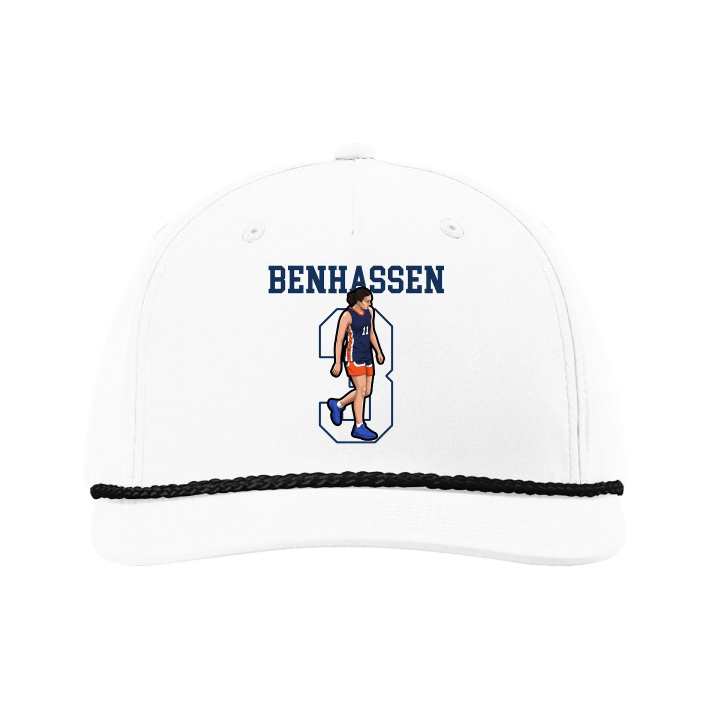 Five-Panel Classic Rope Cap — Shirsey in White