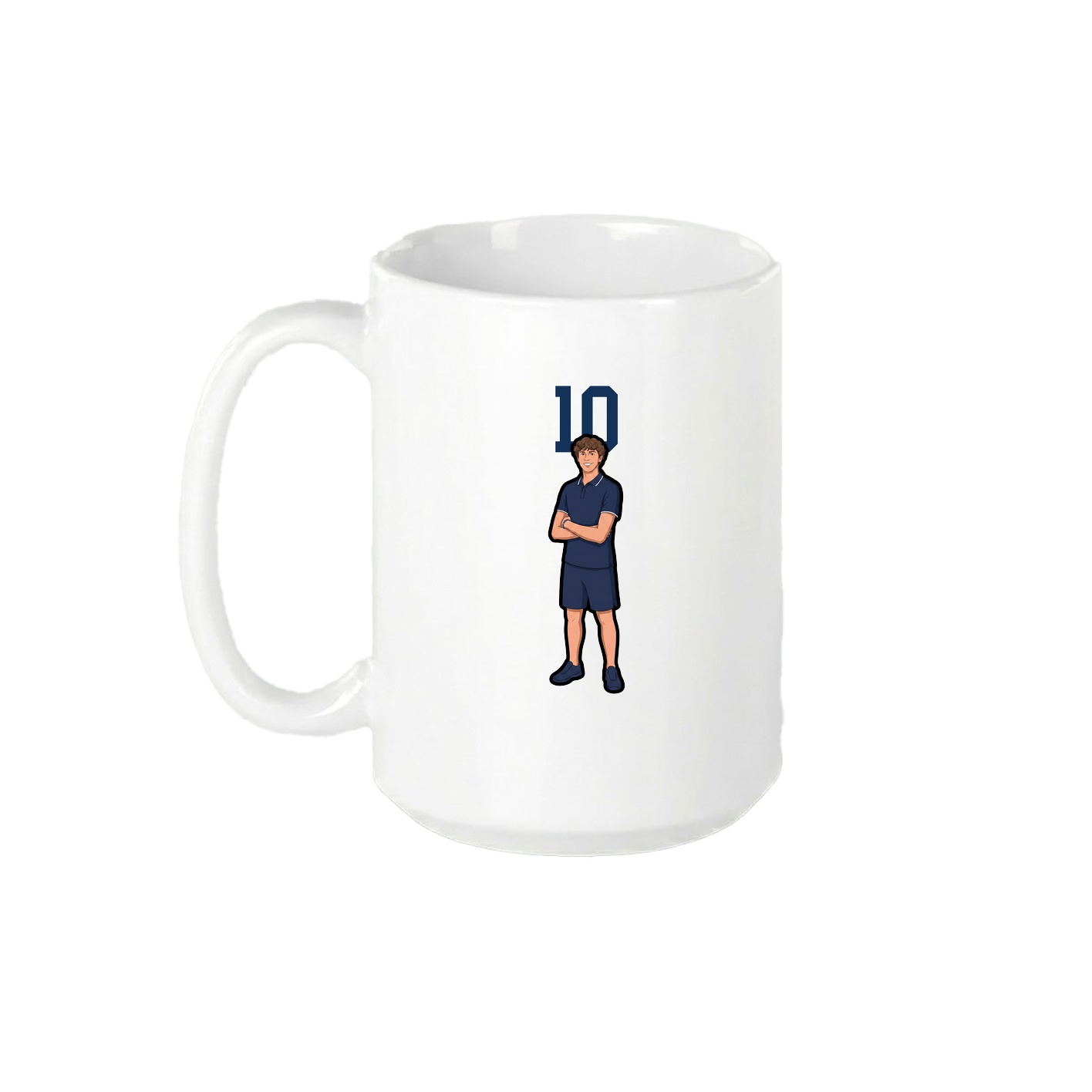 15oz Coffee Mug — Number Top in White