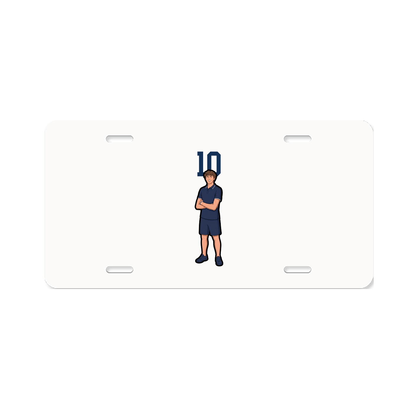 License Plate — Number Top in Classic