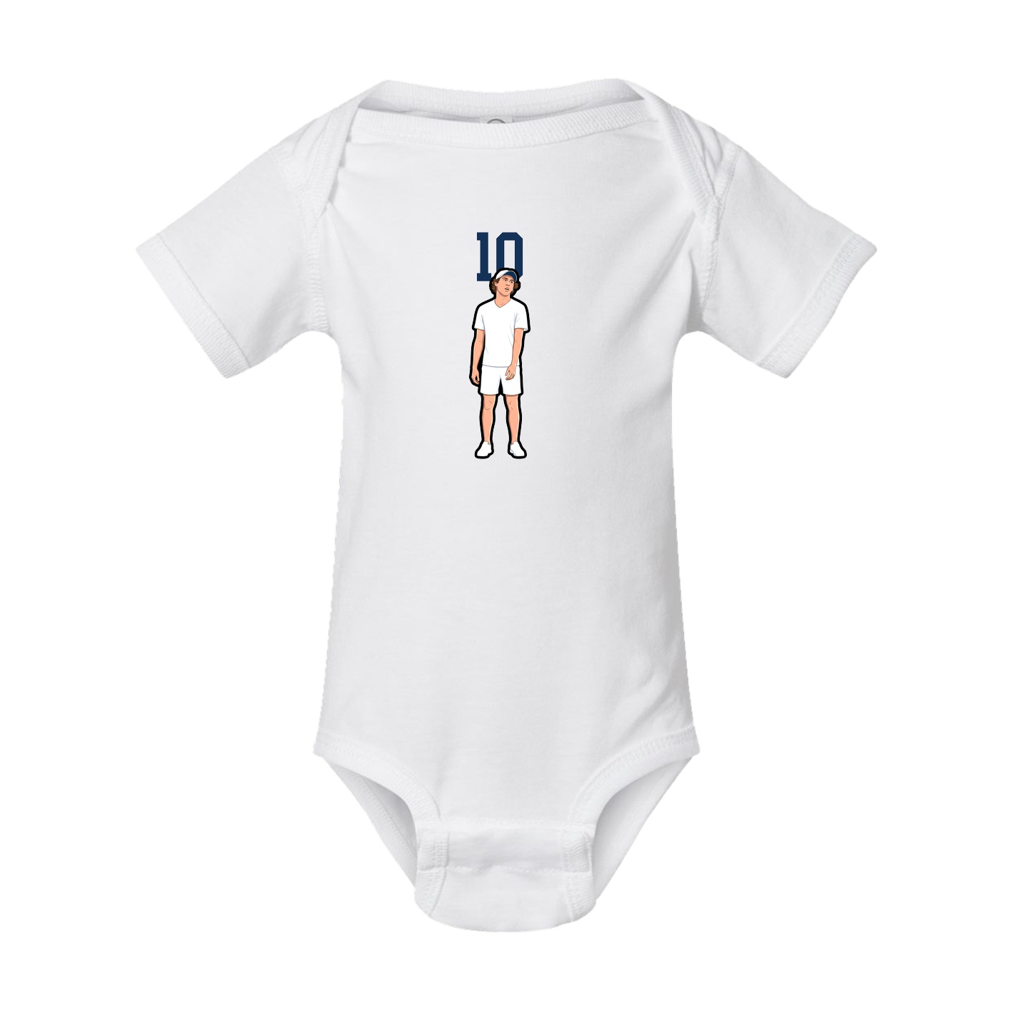 Baby Onesie — Number Top in White