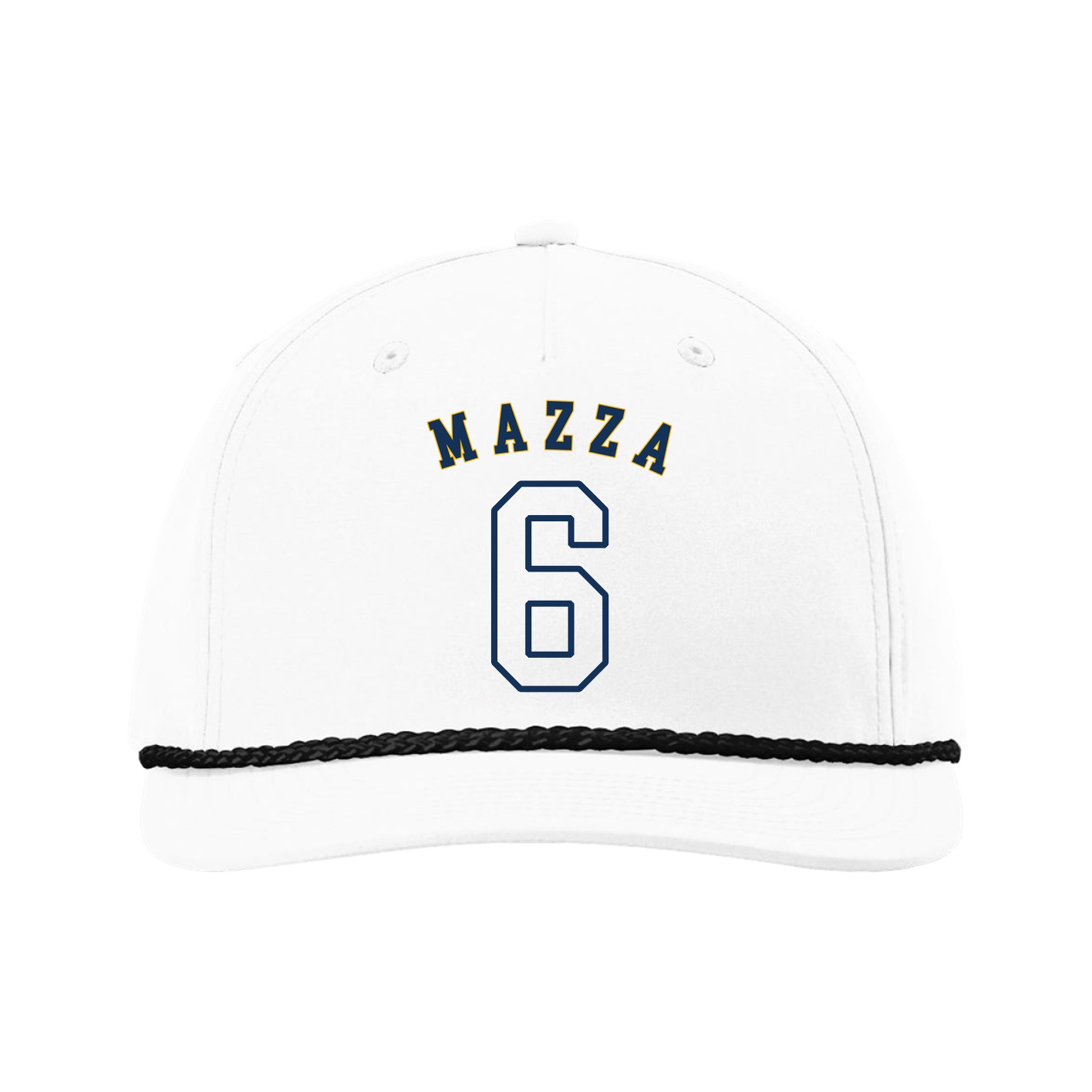Five-Panel Classic Rope Cap — Shirsey Arch in White