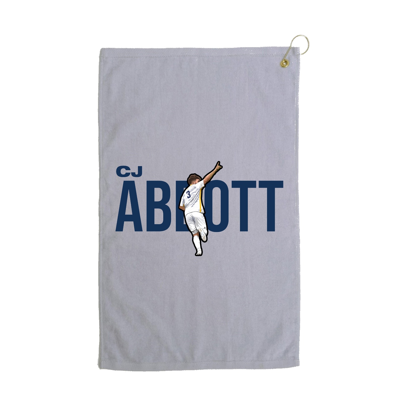 Golf Towel — Player Name in Grey