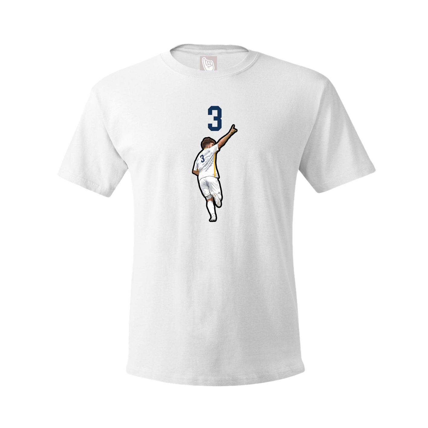 Youth Tee — Number Top in White