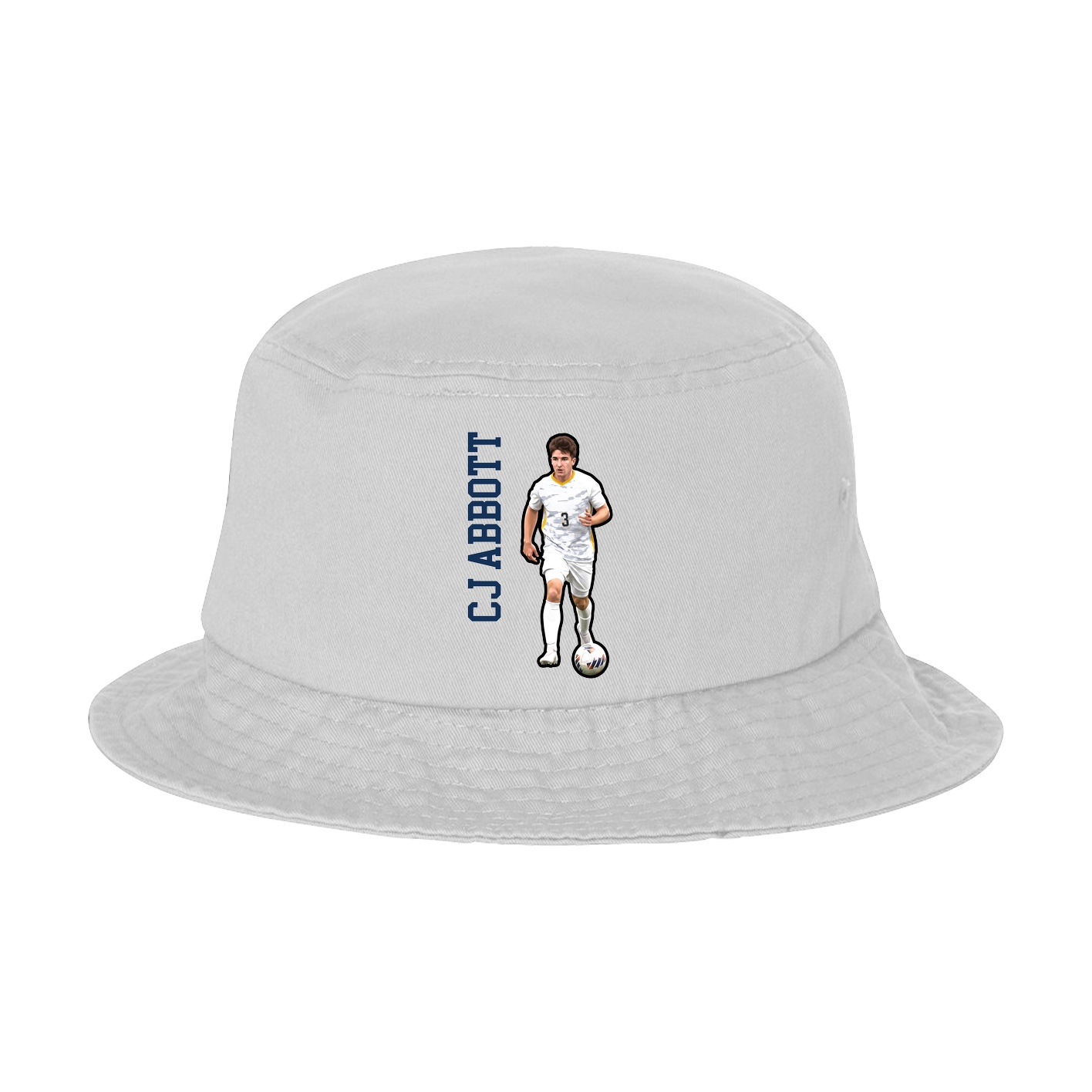 Bucket Cap — Name Vertical in White