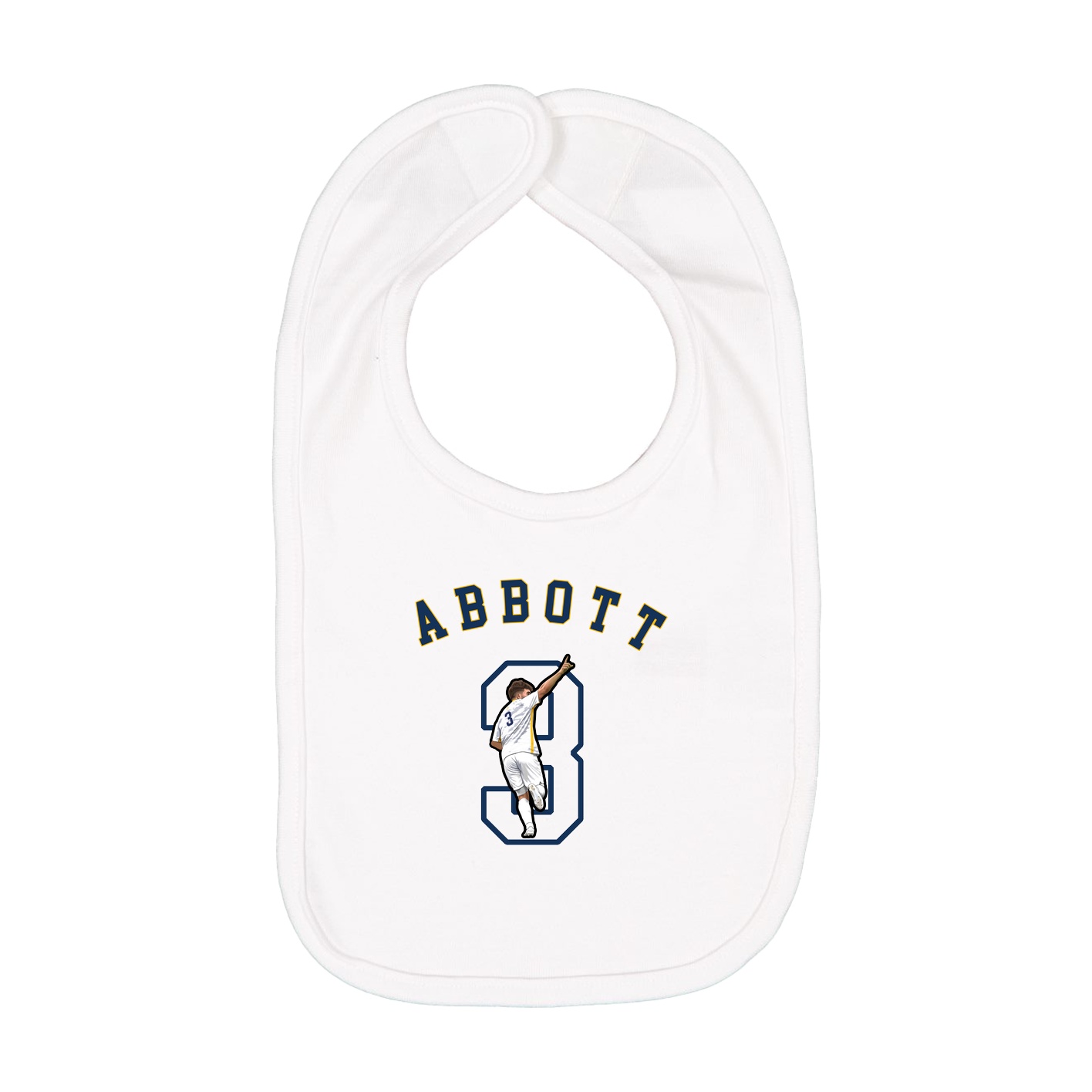 Infant Bib — Shirsey Arch in White