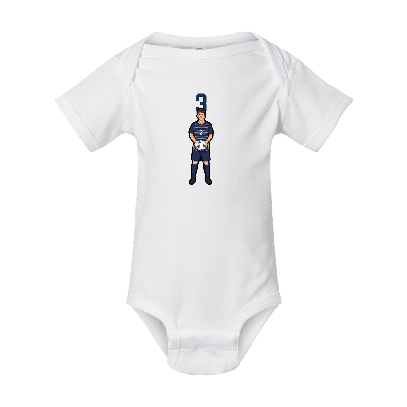 Baby Onesie — Number Top in White