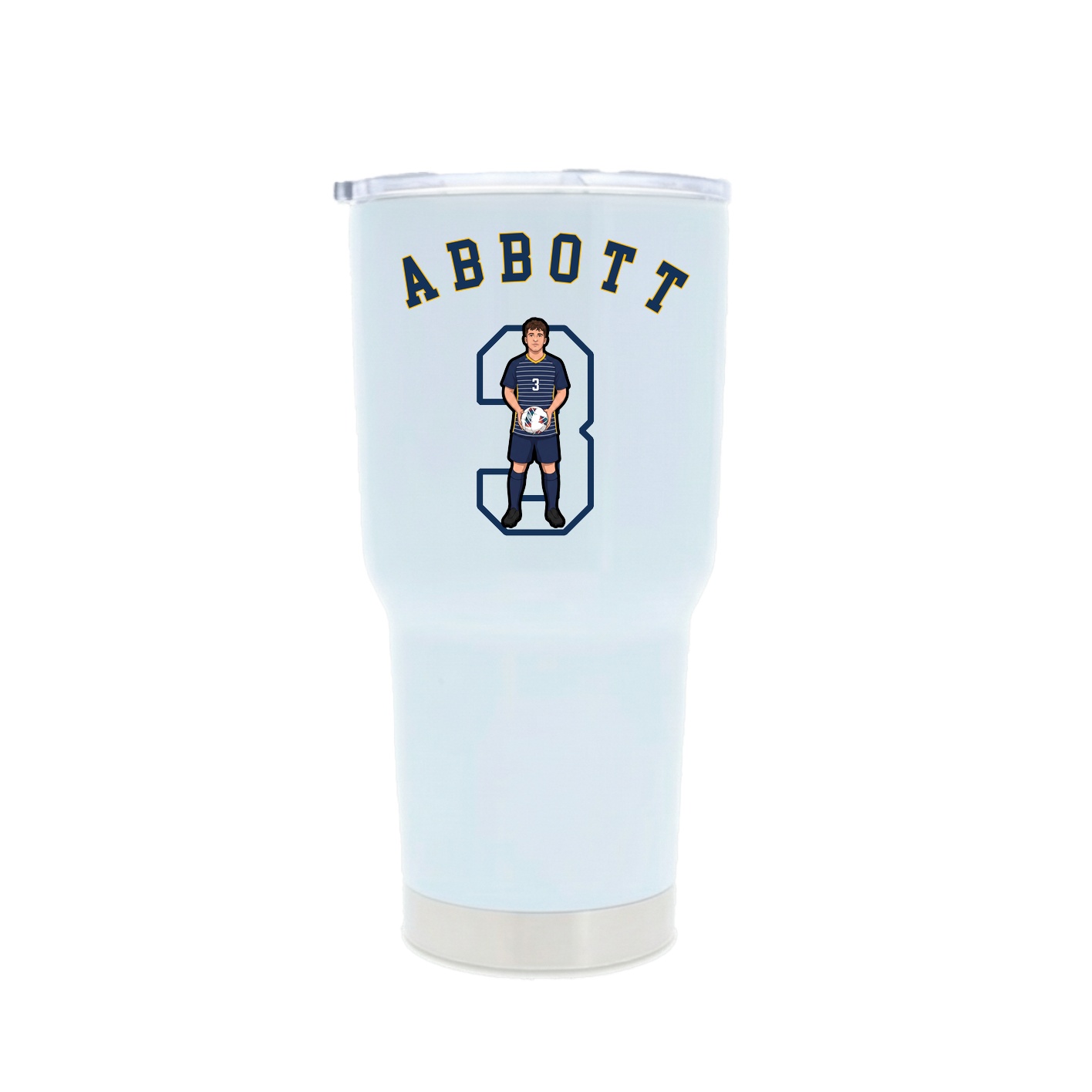 30oz Stainless Steel Tumbler — Shirsey Arch in White