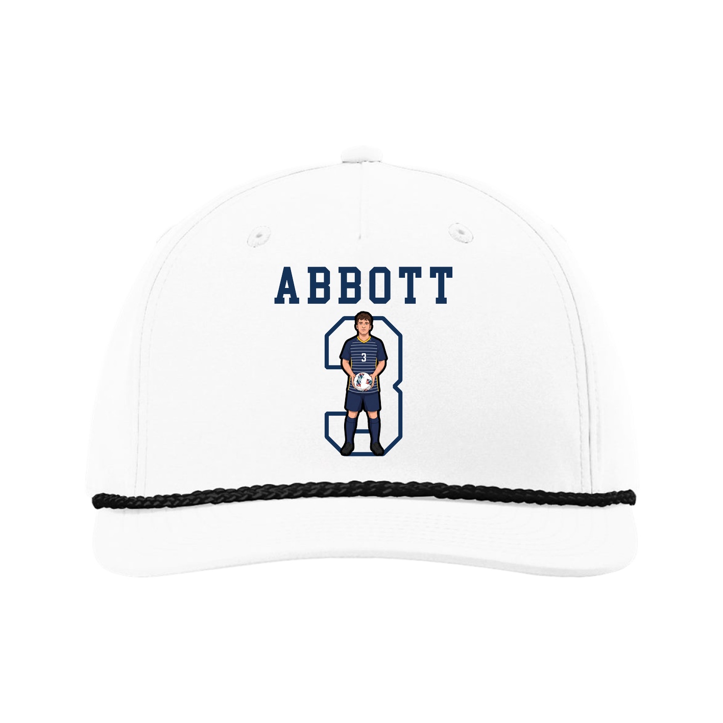 Five-Panel Classic Rope Cap — Shirsey in White