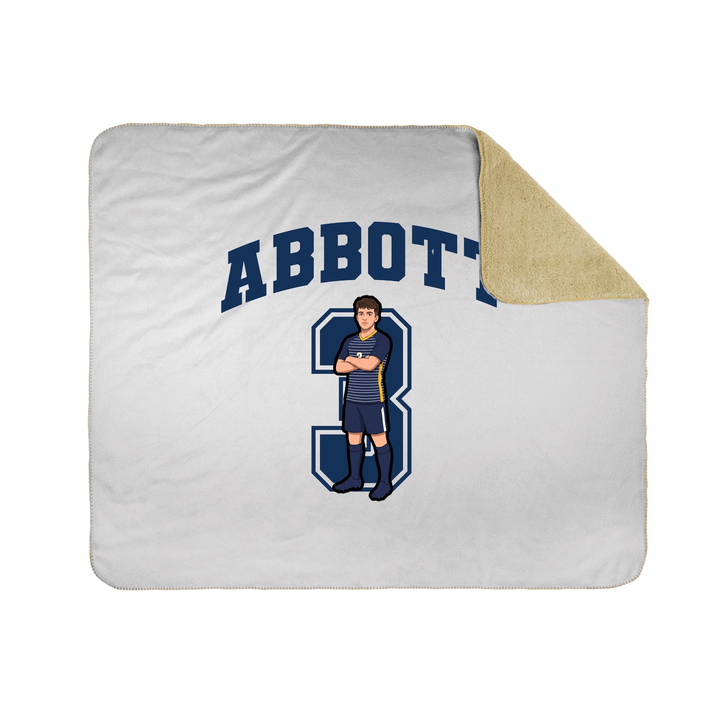 Throw Blanket — Number in White