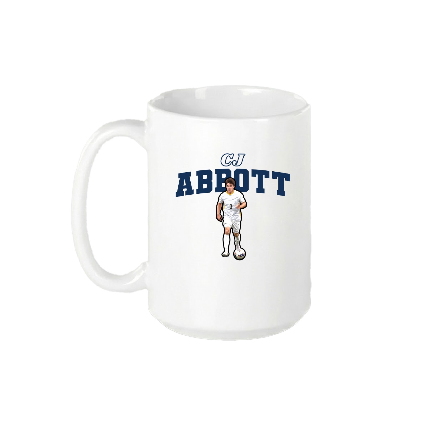 15oz Coffee Mug — Name Arch in White