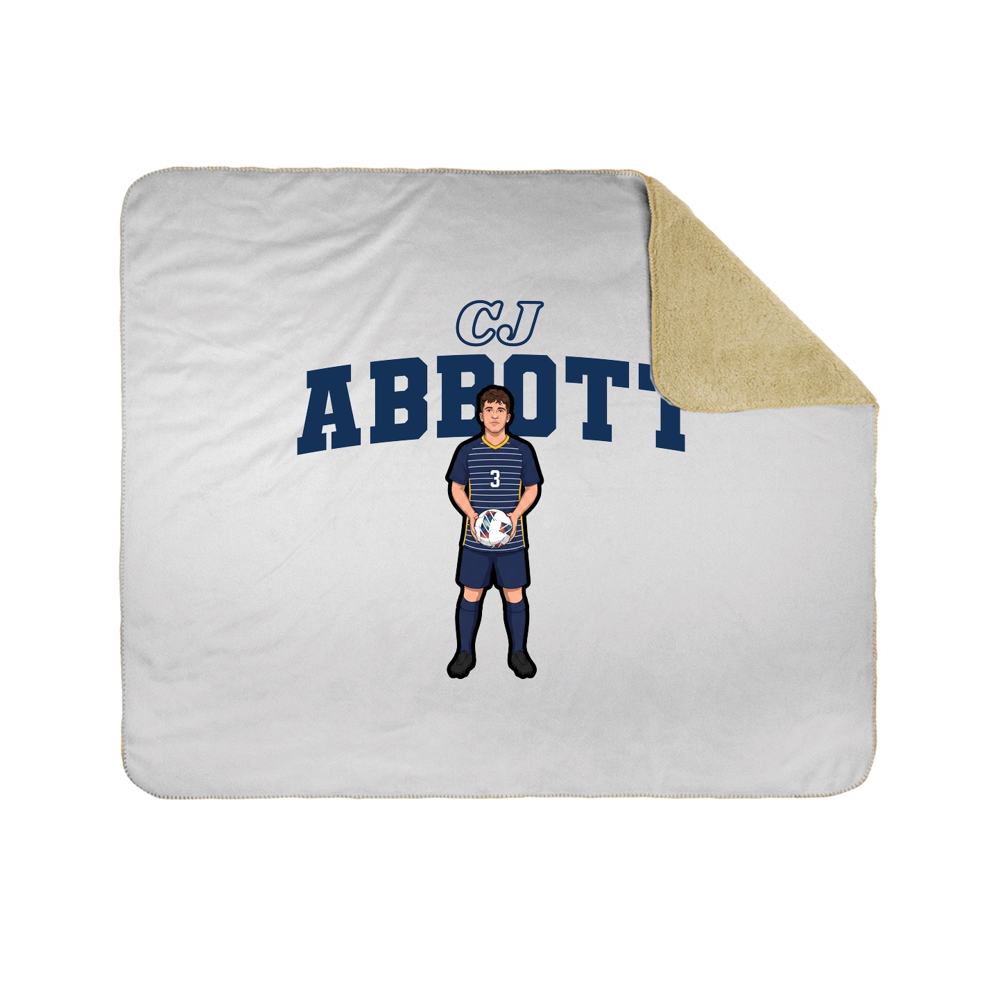 Throw Blanket — Name Arch in White