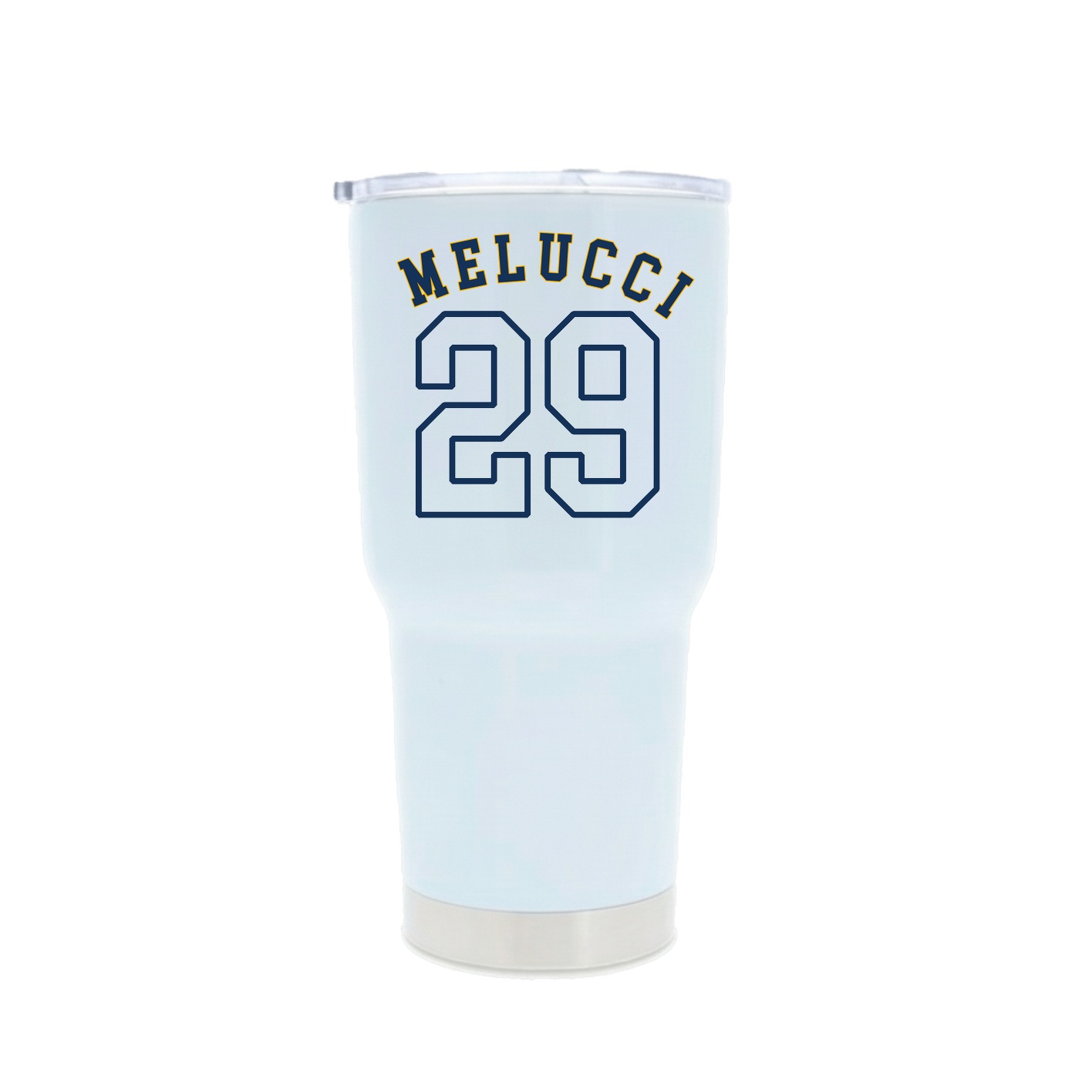 30oz Stainless Steel Tumbler — Shirsey Arch in White