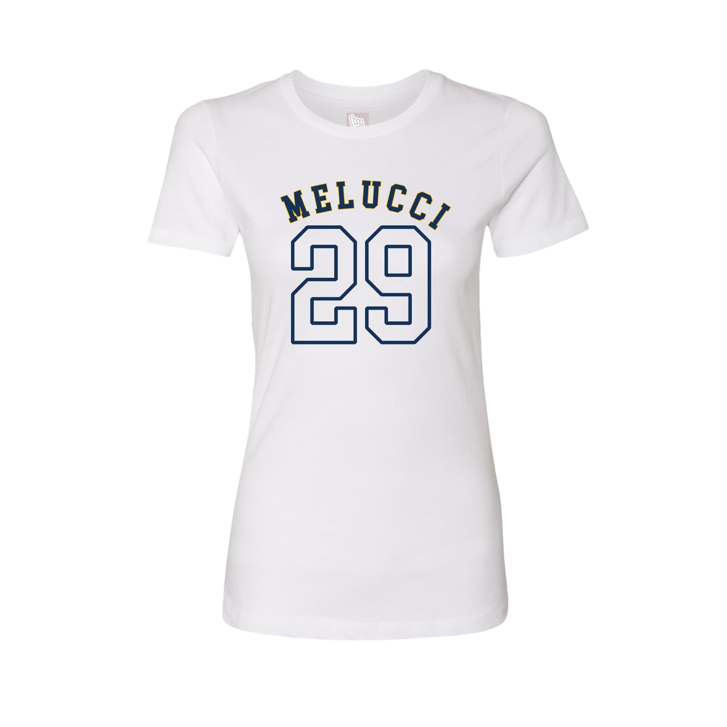 Fitted Women's Tee — Shirsey Arch in White