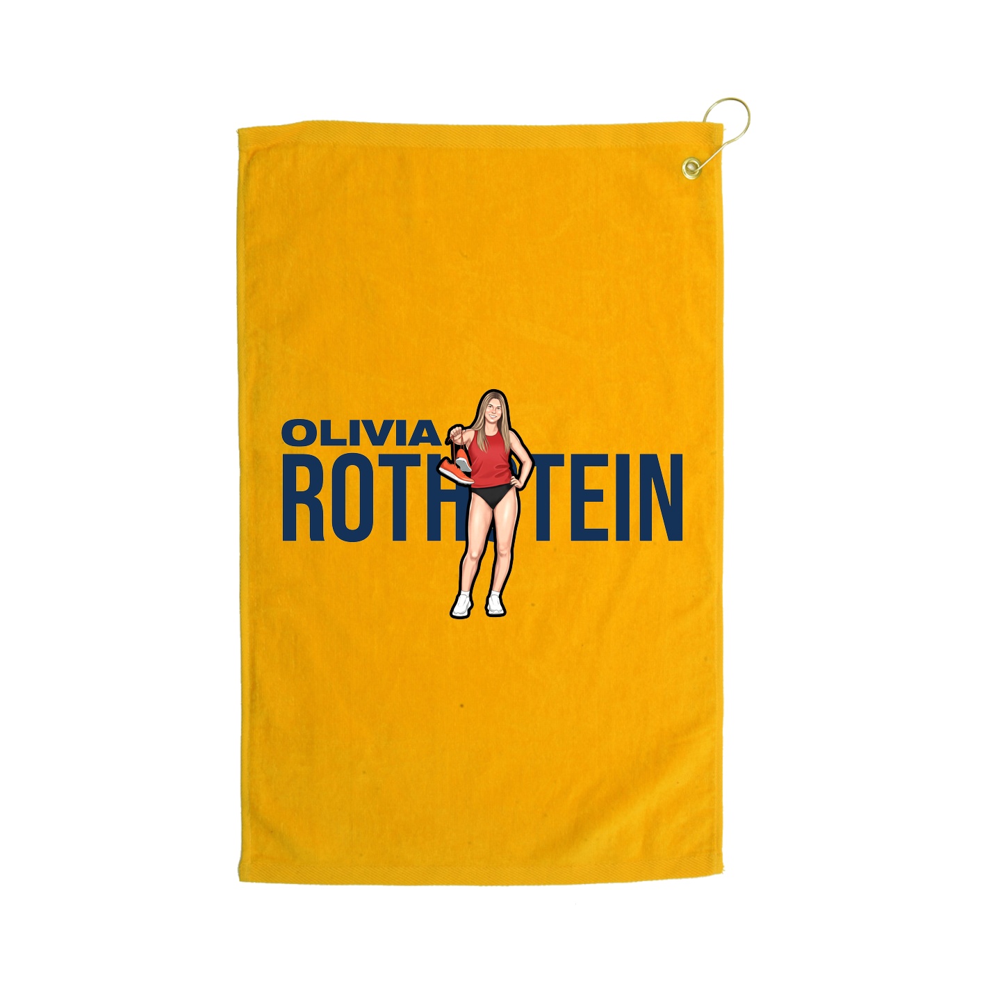 Golf Towel — Player Name in Gold