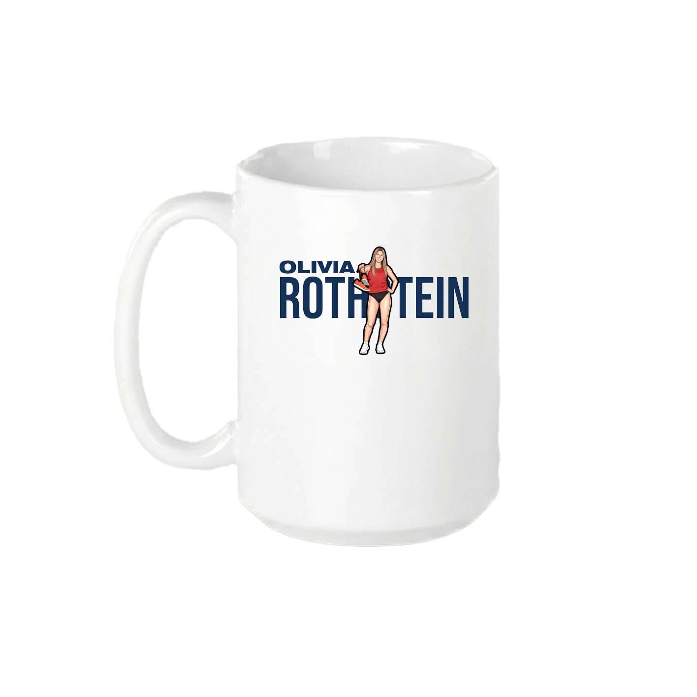 15oz Coffee Mug — Player Name in White