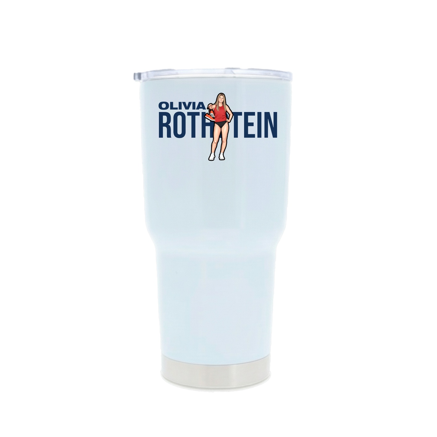 30oz Stainless Steel Tumbler — Player Name in White