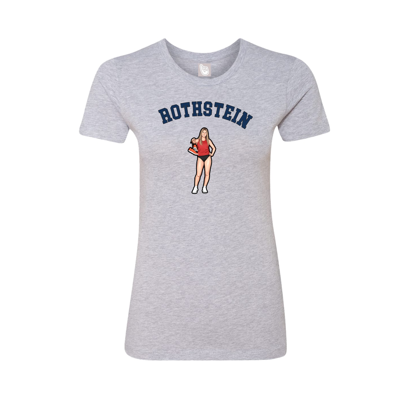 Fitted Women's Tee — Shirsey Arch in Grey