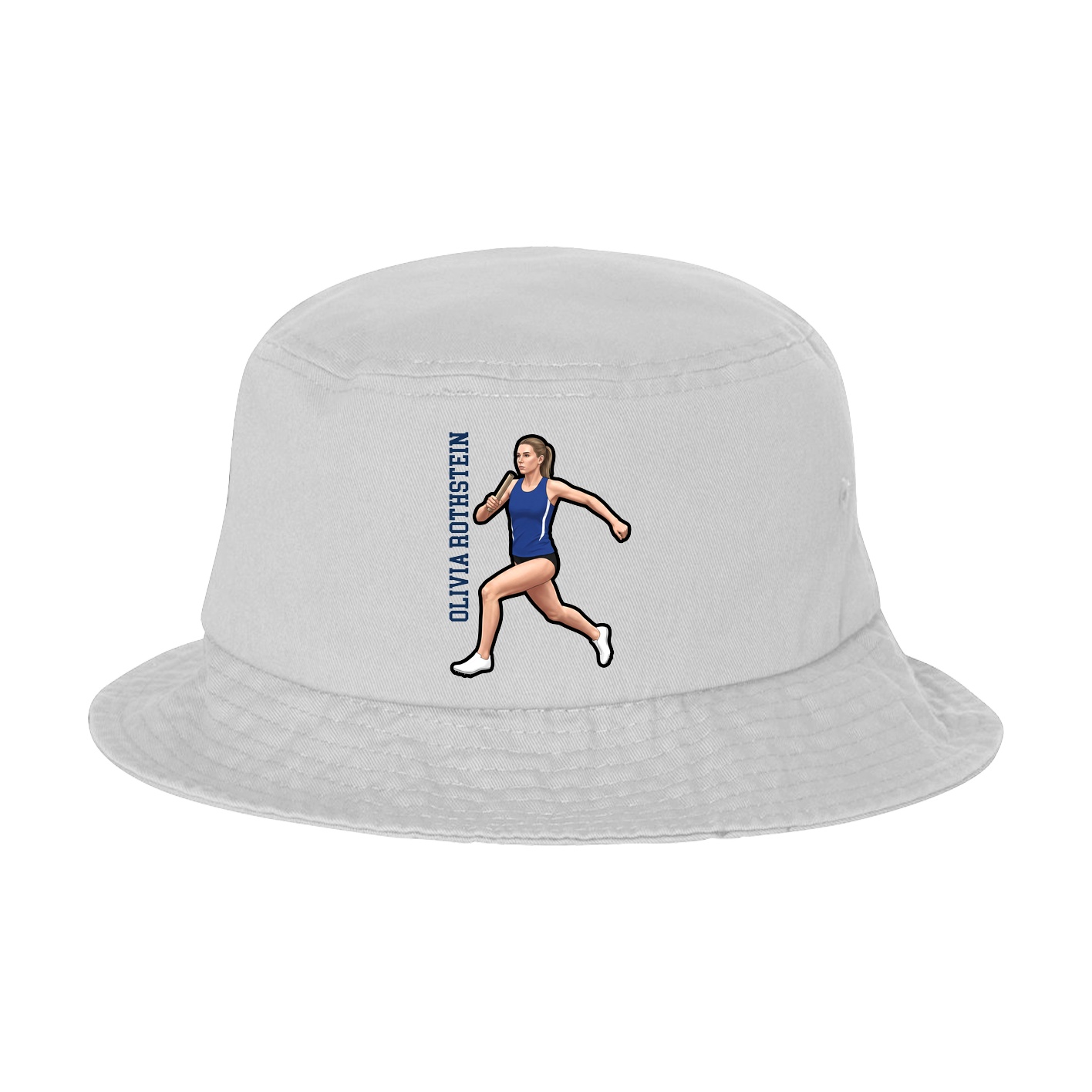 Bucket Cap — Name Vertical in White