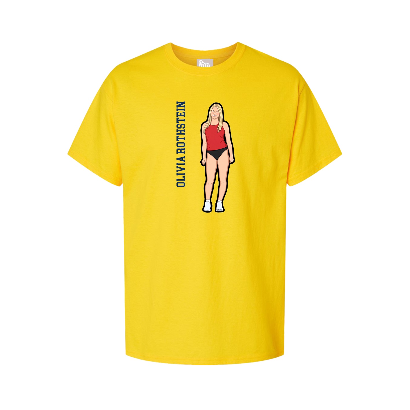 Tee — Name Vertical in Gold