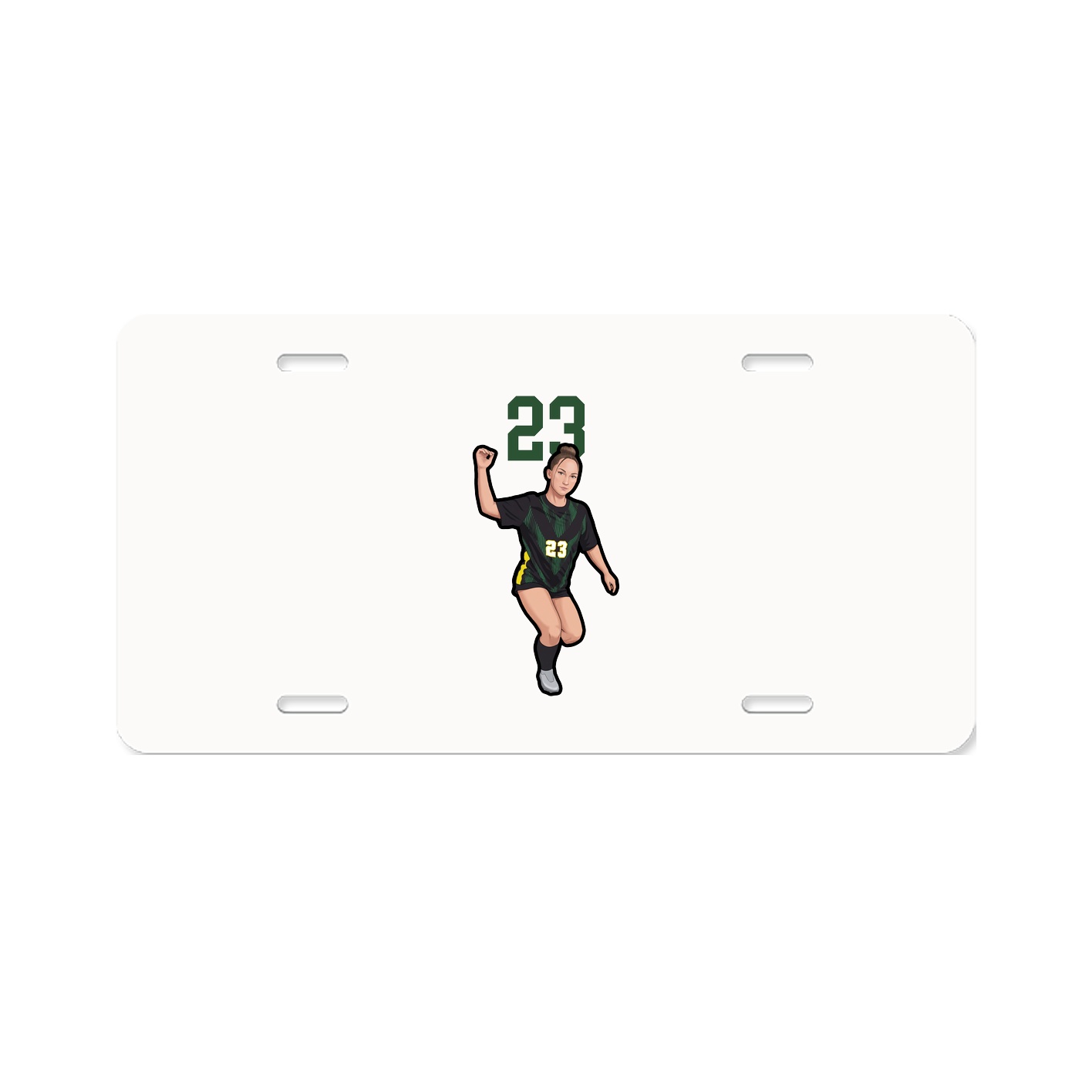 License Plate — Number Top in Classic
