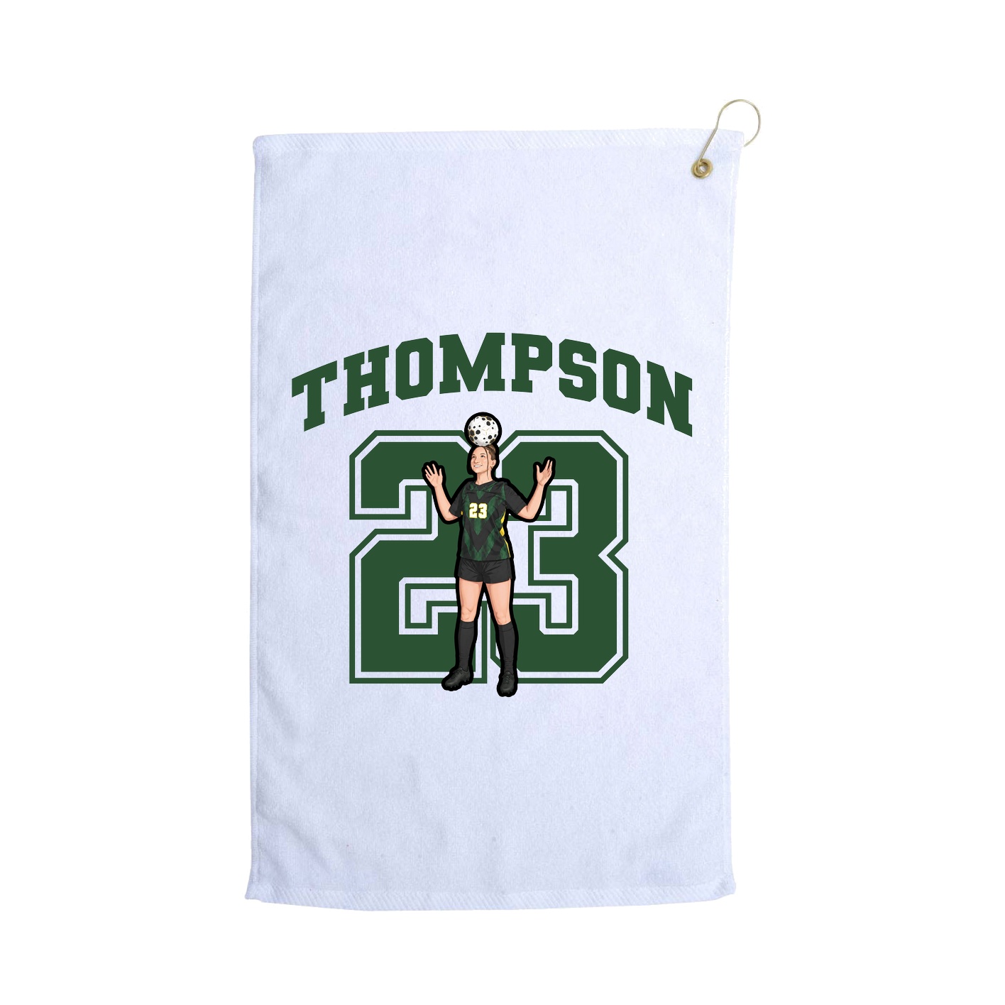 Golf Towel — Number in White