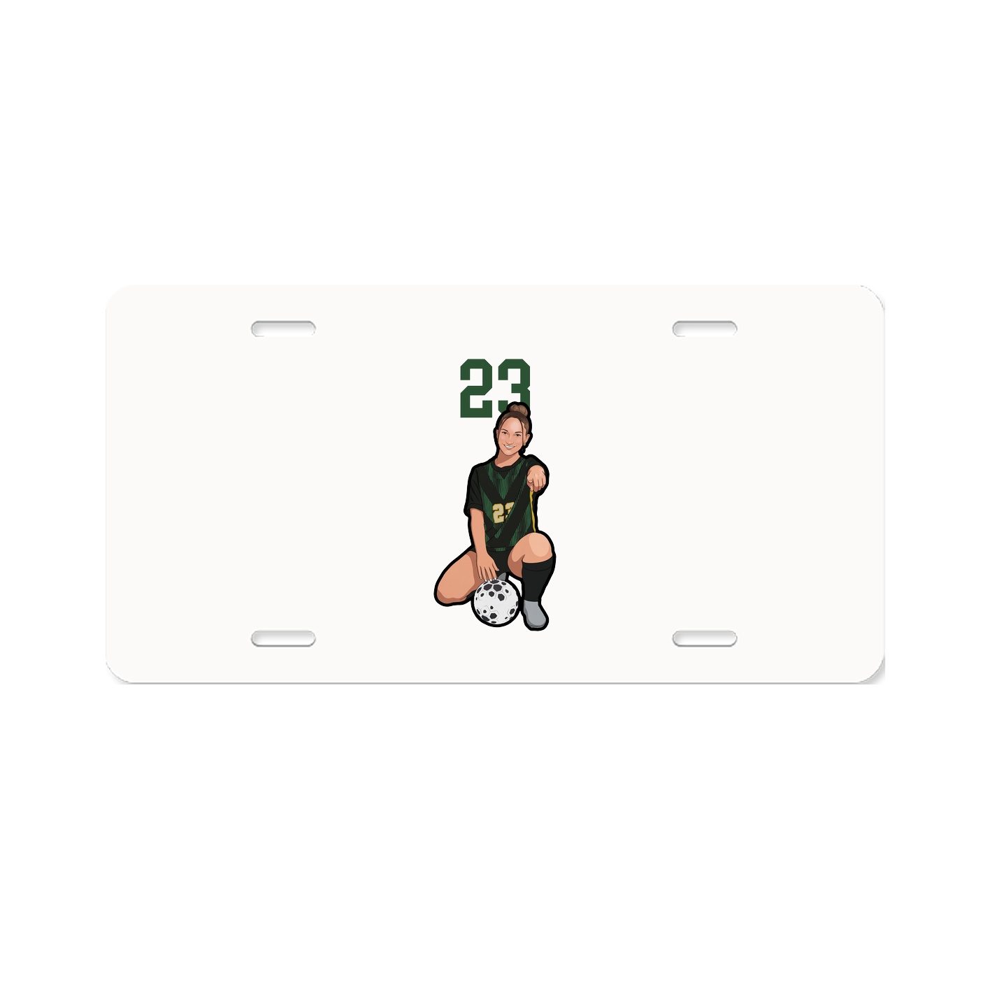 License Plate — Number Top in Classic