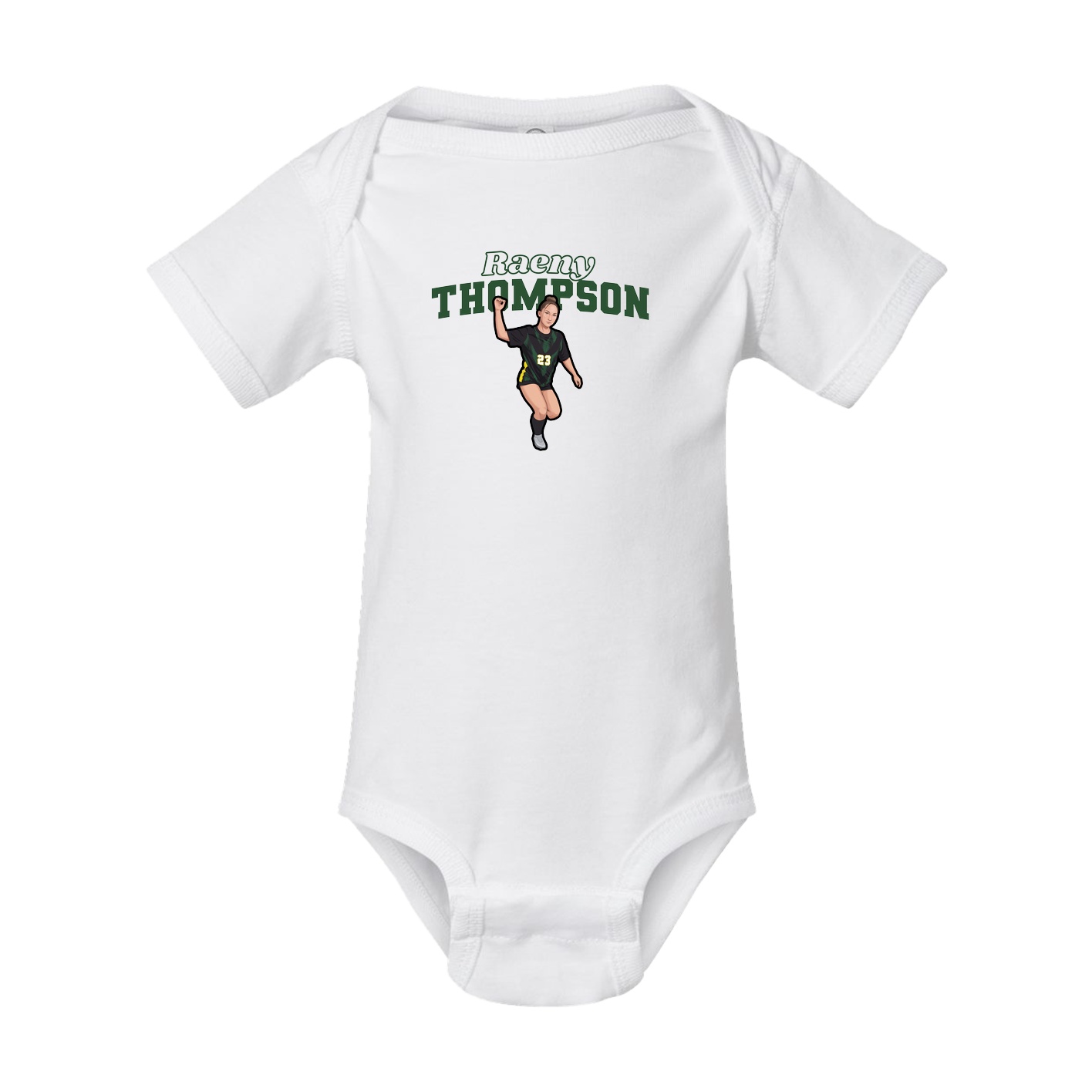 Baby Onesie — Name Arch in White