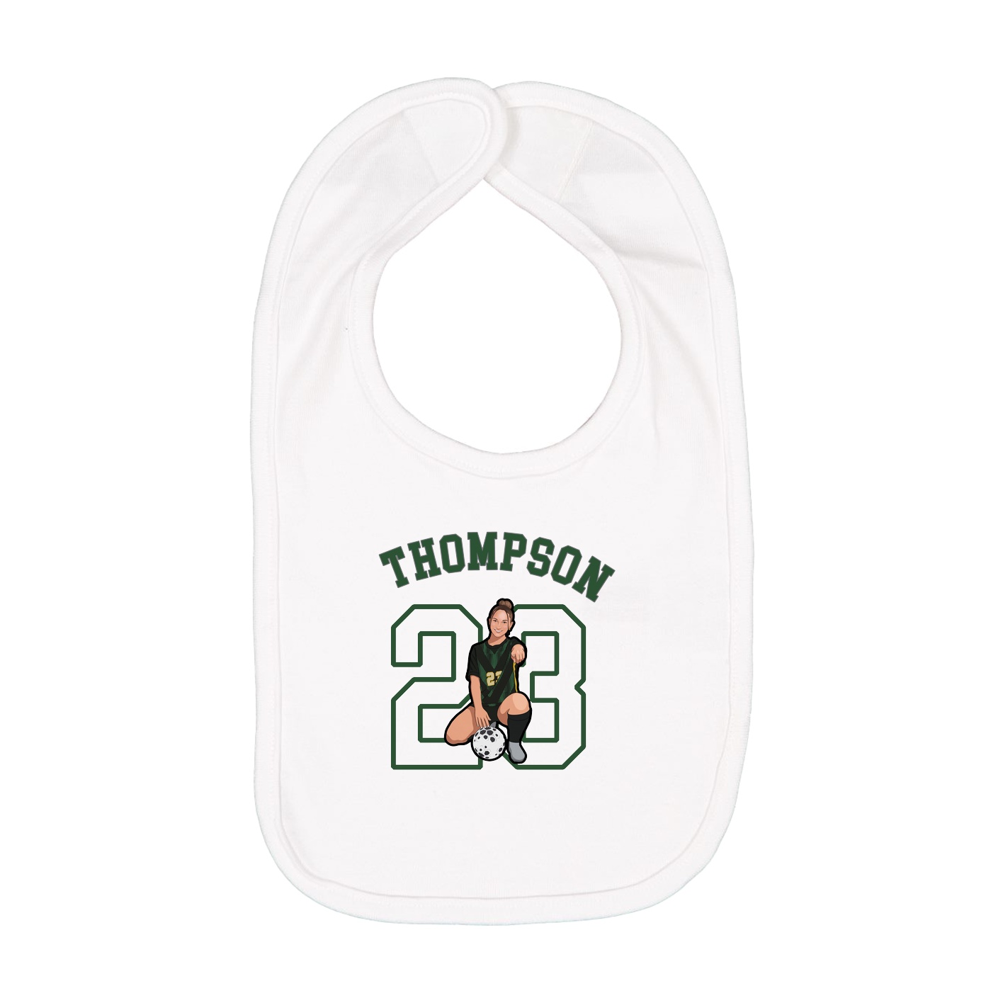 Infant Bib — Shirsey Arch in White