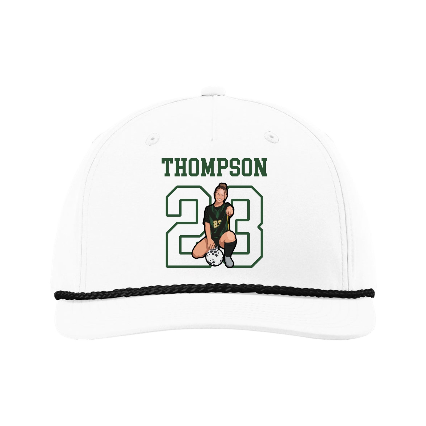 Five-Panel Classic Rope Cap — Shirsey in White